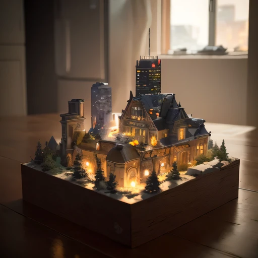 26558年Lunar soil realistic model, (bifurcation, original photo, best quality, masterpiece:1.4),SteampunkCyberpunk6820 City,(CyberpunkLunar soil light:1.3), Lunar soil (related to land),(in a small nature box:1.3),Isometric, small nature, landscape on foundation,landscape,