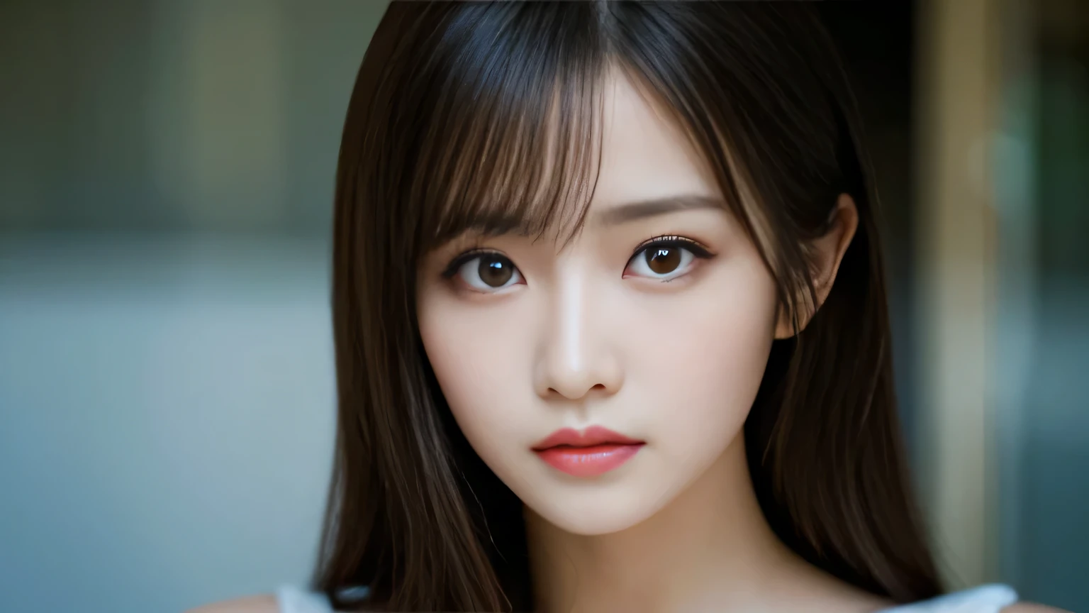 highest quality, table top, ultra high resolution, (Photoreal: 1.4), Front view, Half body, famous japanese actress, revealing clothing, very beautiful woman, cute, Cinematic 35mm lens, f/1 .8, Beautiful double eyes with equal left and right eyes, 上Half bodyショット,with a troubled look on your face,looks like you'I'm worried about it