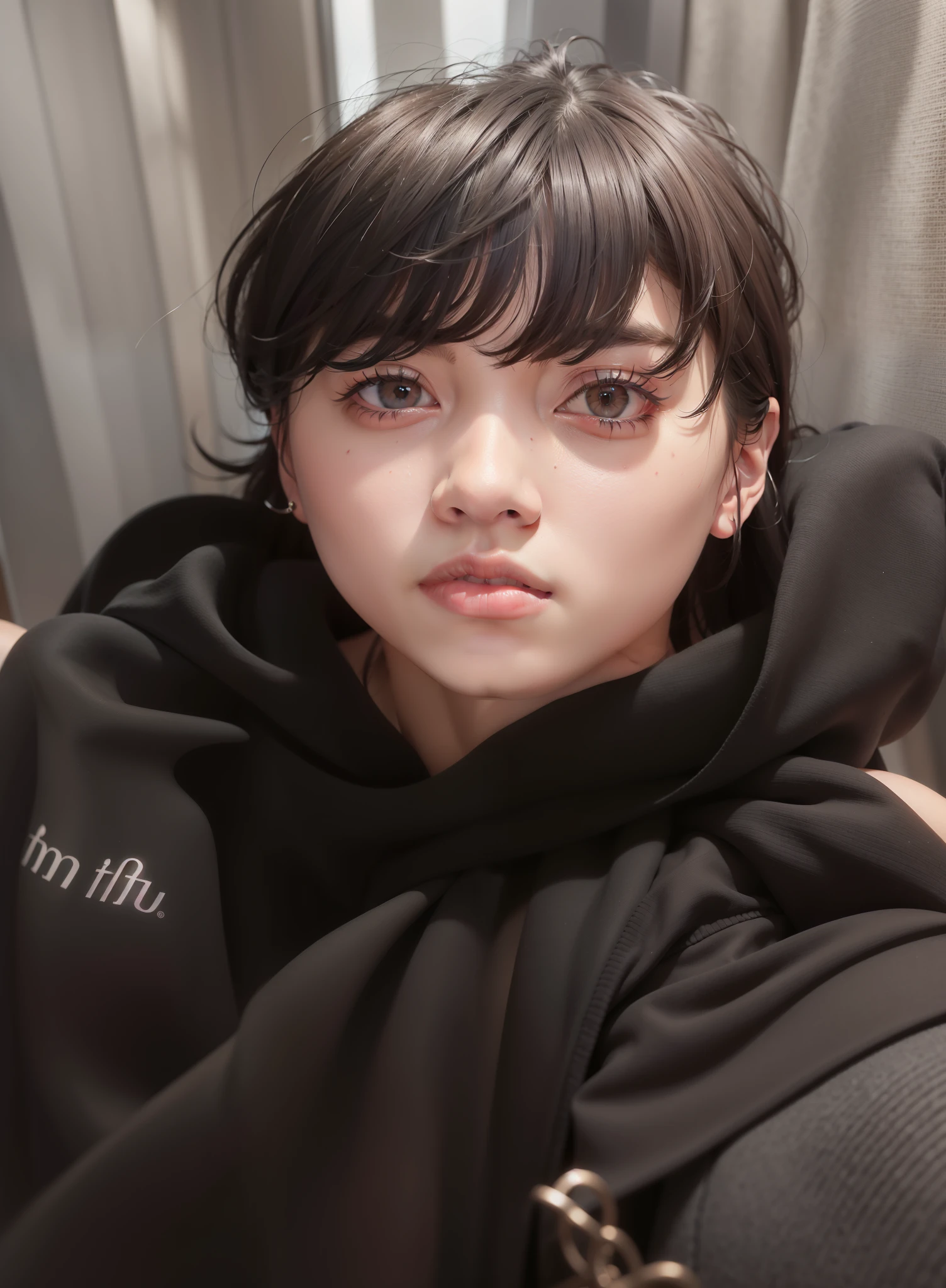 um close de uma pessoa vestindo uma jaqueta preta e brinco, Jungkook, cai xukun, Jinyoung Shin, hyung tae, Kim Doyoung, pintar ulzzang, headshot imagem de perfilture, Hong junho hyung, taejune kim, imagem de perfil, Jung Jaehyun, adorable and pale korean face, kanliu666, inspirado em Kun Can, Shin Jeongho