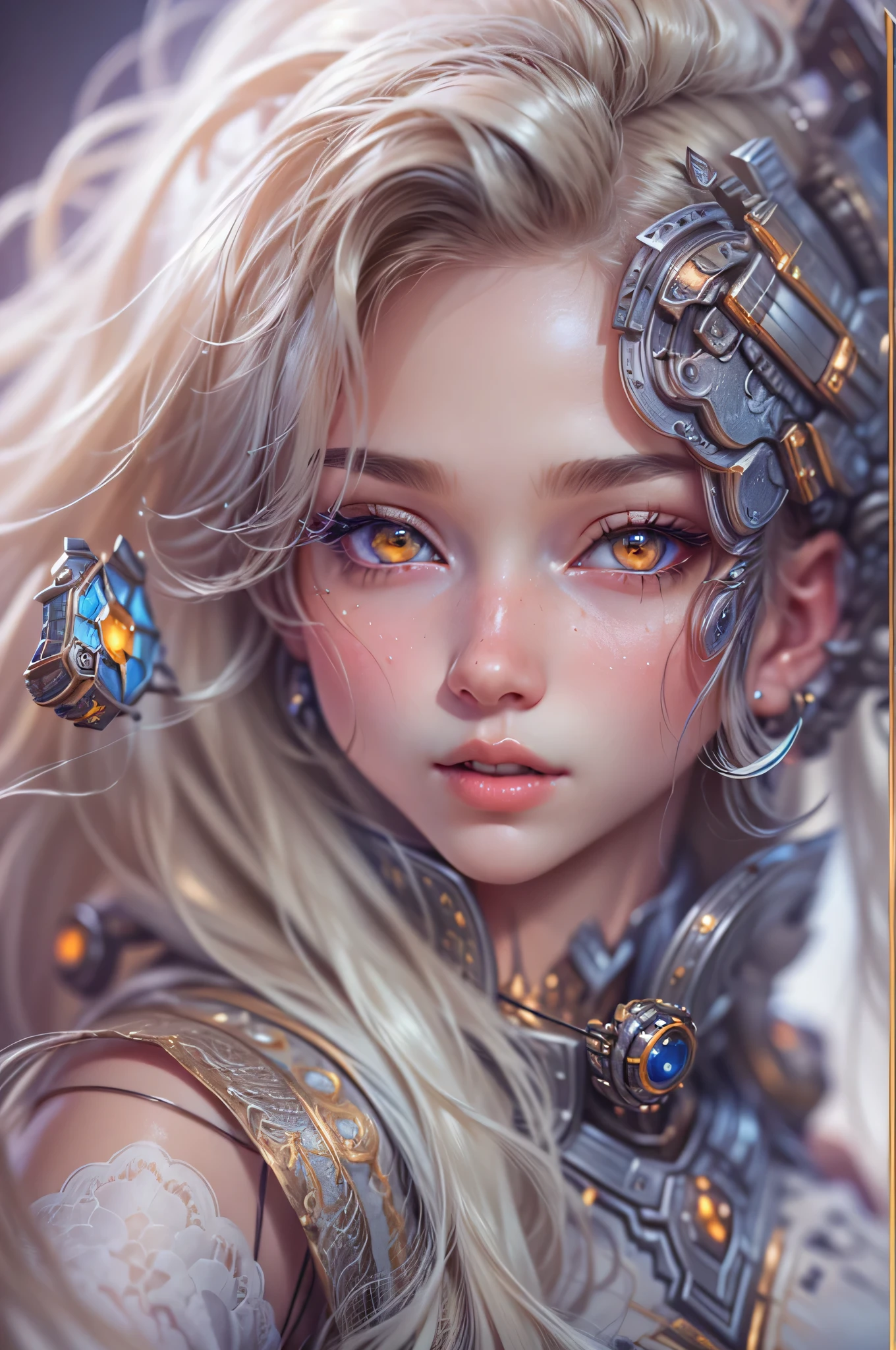 ((best quality)), ((masterpiece)), (detailed), close-up person, long hair, (fantasy art:1.3), cute cyborg girl, highly detailed face, (render of April:1.1), beautiful artwork illustration, (portrait composition:1.3), (8k resolution:1.2)