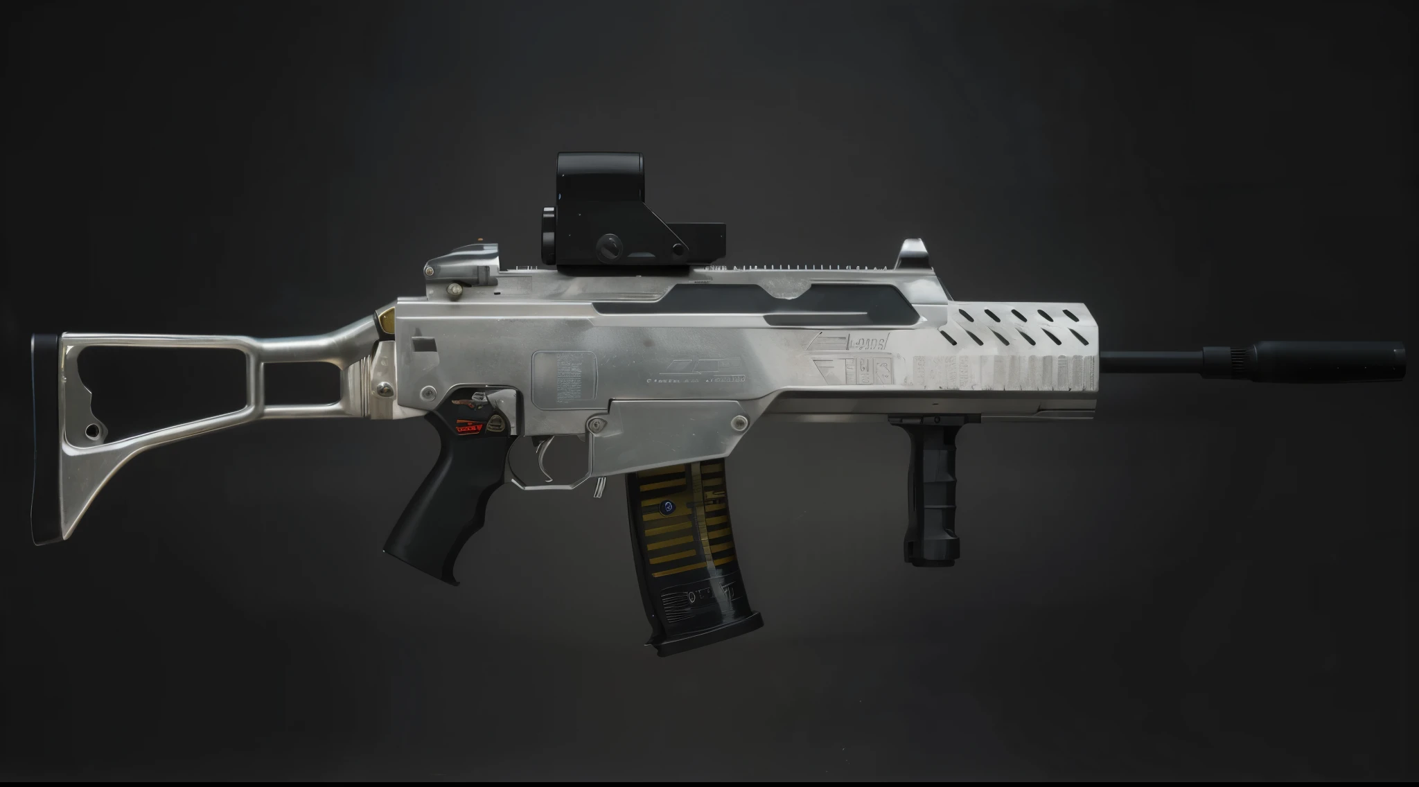 Z36c Wt silver, gun, color metal white