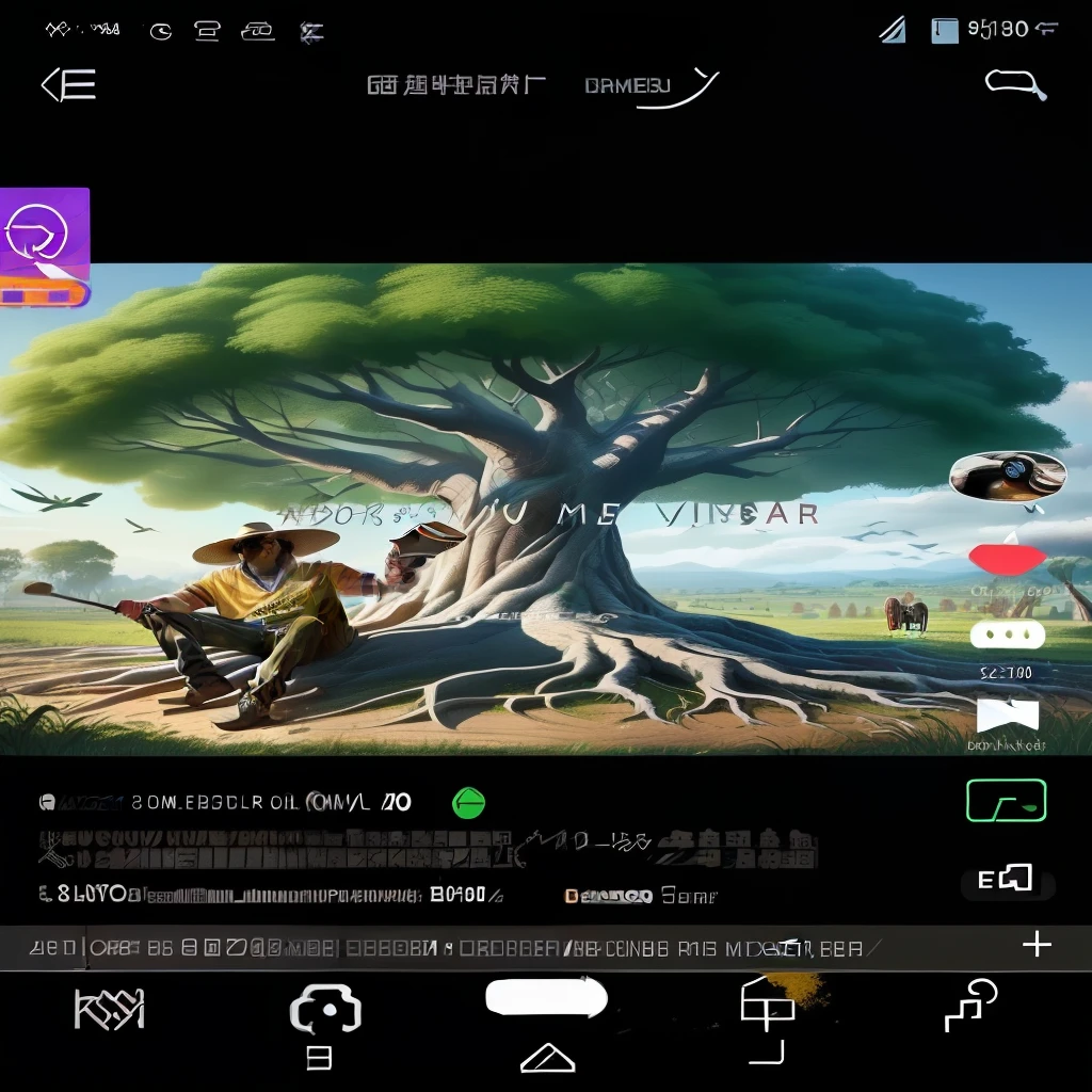 a close-up of a cell phone with a drawing of a man sitting under a tree, imagem de fundo, arte da videira, instagram story, 🌻🎹🎼, 8k trending, amazing wallpaper, snapchat story screenshot, accurate representation, (vinhas), new song, foto da capa, trending wallpaper, Plano de fundo do jogo para celular, video tiktok, foto do snapchat, arte oficial