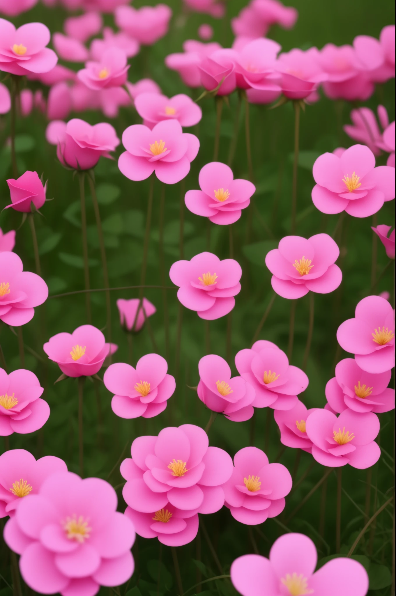 there are many pink flowers that are growing in the grass, glowing flowers, field of flowers at night, by Bruce Munro, surreal waiizi flowers, luminous flowers, rose pink lighting, soft bloom lighting, beautiful lit, field of pink flowers, lights with bloom, scattered glowing pink fireflies, beautiful glowing lights, field of fantasy flowers, beautiful illumination