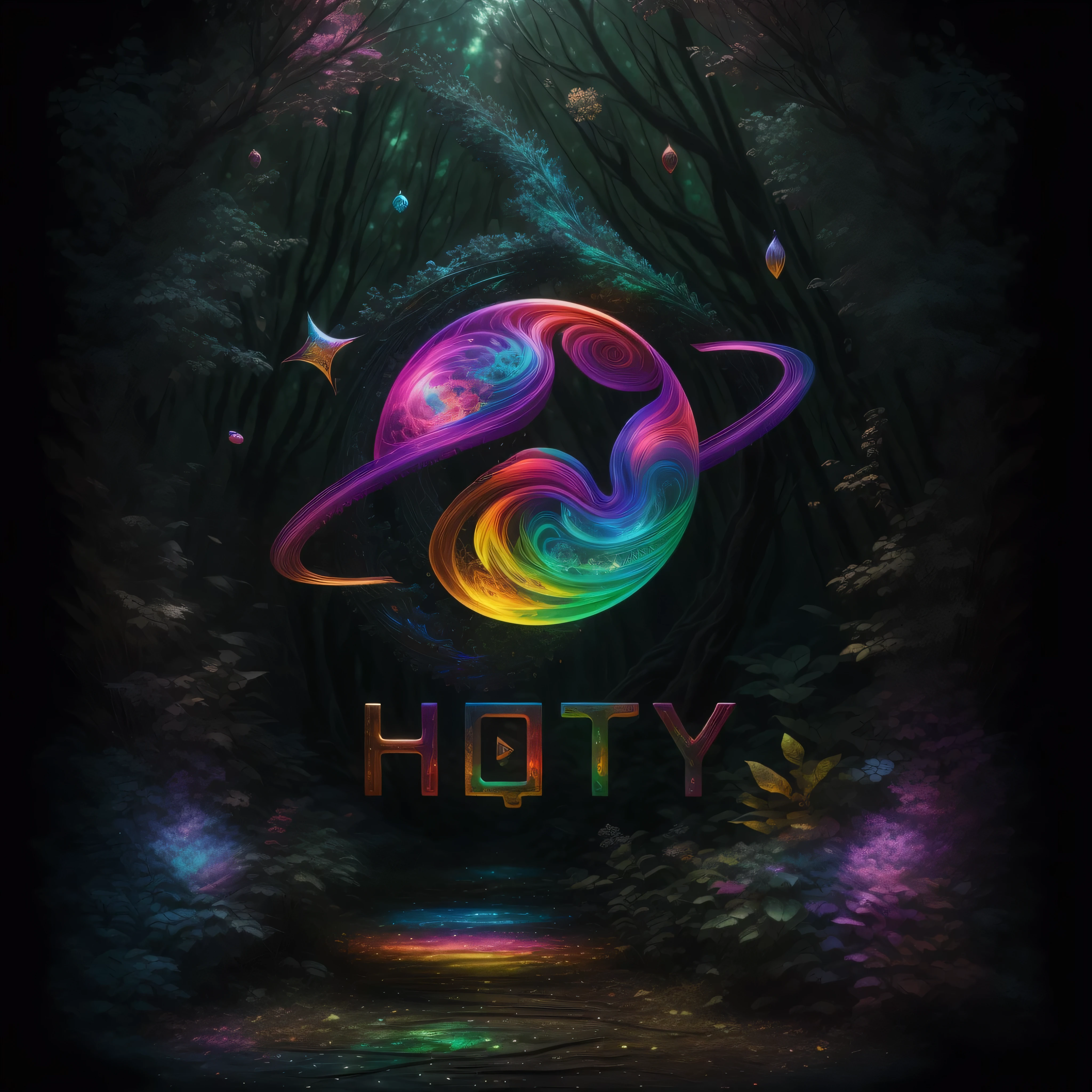 A [theme] in the form of the harf [this], Full of energy、Expressive multi-color, Mind universe full color art, 3D, Very detailed, Studio product photography lighting, Photo taken by Nikon One「Purpose」，harf「this」form，Full of energy的表现力多色，Psy Universe Full Color Art，3D，令人难以置harf的详细，Studio product photography lighting，photo taken by nikon。A tiny enchanted forest in the form of the harf U，More vivid expression - color，Psy Universe Full Color Art，3D，令人难以置harf的详细，Studio product photography lighting，photo taken by nikon。