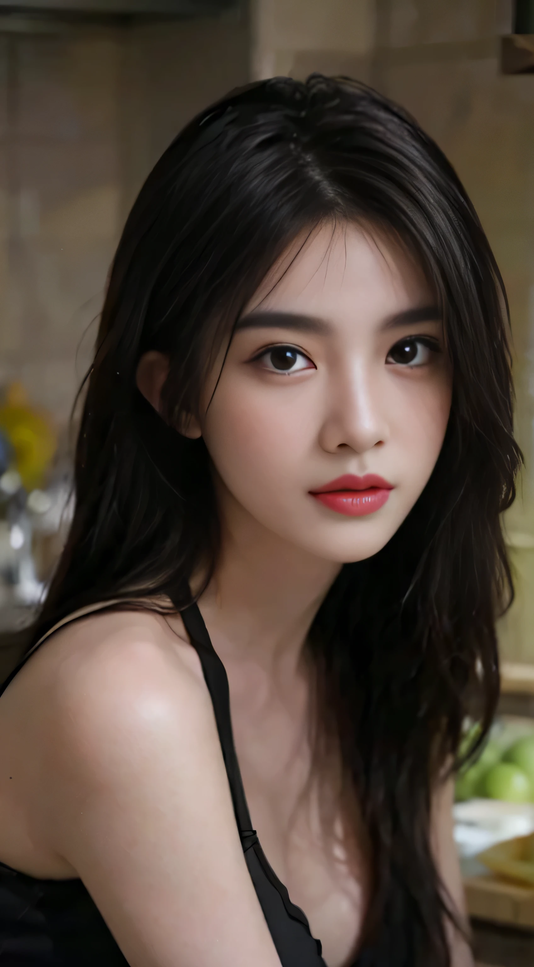 1womanl, mature, (Beautiful breasts), (Details of a very beautiful face), (Best quality:1.4), 8K resolution, high resolution, (Photorealistic, high resolution:1.4), RAW photo, (Realistic, Photorealsitic:1.37), ((naked private parts_乳房1.4)), Gloss on lips, ((Hair coiled，Complex hairstyles，long whitr hair:1.2)), parted lip，Staring at me, Dim Room,(laughingly)，Bigboobs，orthofacial，(choker necklace)，vred