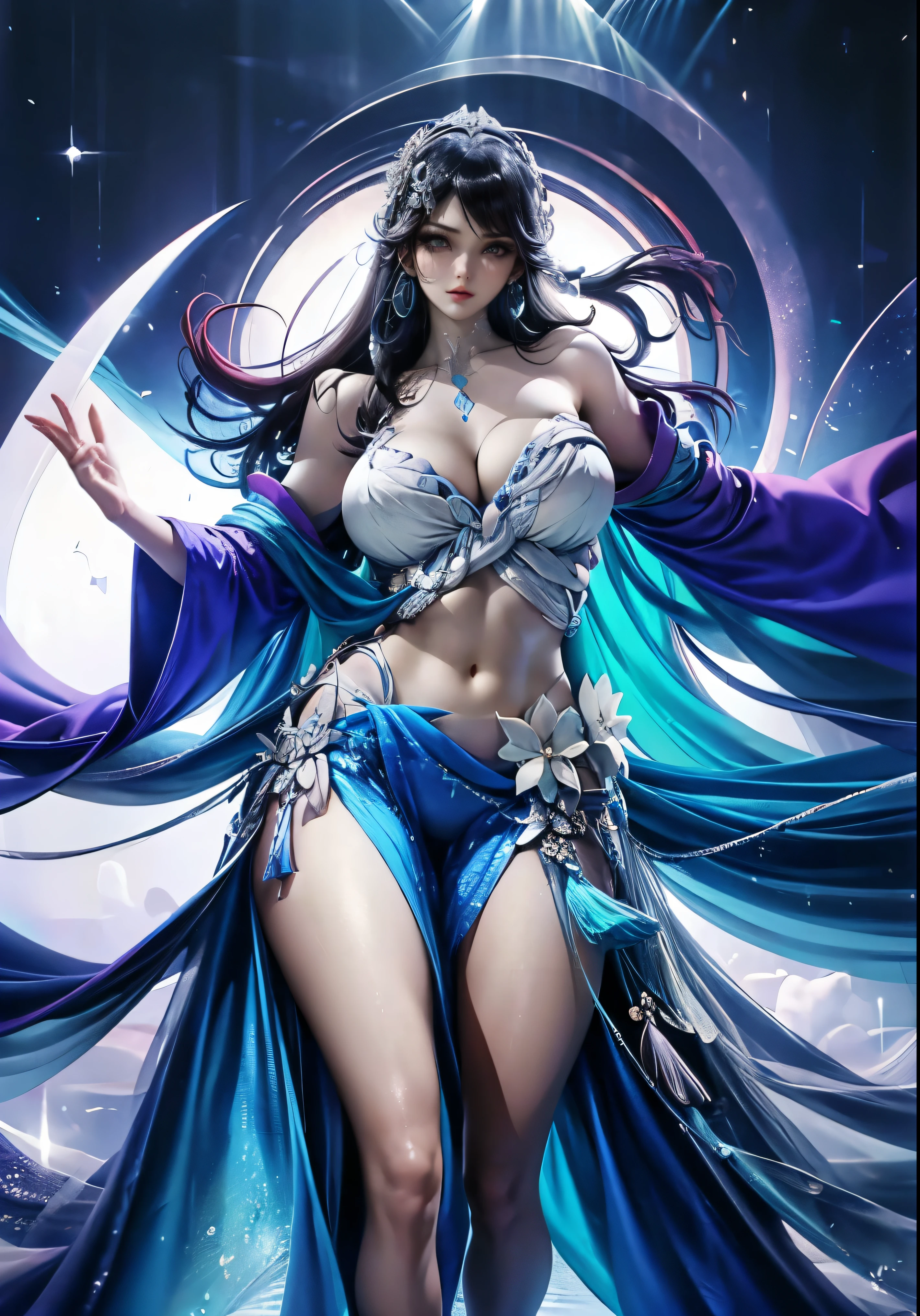 (masterpiece:1.3), (8k,, lifelike, original photo, best quality: 1.4), (1 girl), pretty face, (realistic face), (black hair, long white hair:1.3), nice hairstyle,lifelike眼睛,The details of the eyes are also good,(lifelike皮肤),beautiful skin,,Tempting,ultra high resolution,Super real photos,The content is very detailed,best quality,8k,Beautiful woman with perfect body,ten-headed body,Upper and lower body ratio 1:2.5,long, straight hair,smooth skin,huge big tits,huge乳沟,huge smooth skin,Ridiculously huge,Keep your original clothes,huge乳沟,huge ,huge big ,huge乳沟,huge ,Ridiculously huge,Keep your original clothes,huge big ,huge乳沟,smooth skin,White skin,best quality,bare shoulders,long legs,The ratio of the upper body to the lower body is 1:2.5,Buttocks raised,sparse field,whole body image,全身All exposed了,Large coat,The coat was opened,Jacket does not cover torso,exposed navels,Men’s waists are all thin,Vest line,Naked waist,SFW small waist,long legs,smooth skin,超long legs,Female legs,Gestalt,White skin,smooth skin,Queen,Girly facial features,young face,revealing clothes,Sexy dress up,Small thin waist,long legs,All exposed,armpit露出,bare skin,Raise your hand,armpit,White skin,armpit泛红,White and tender skin