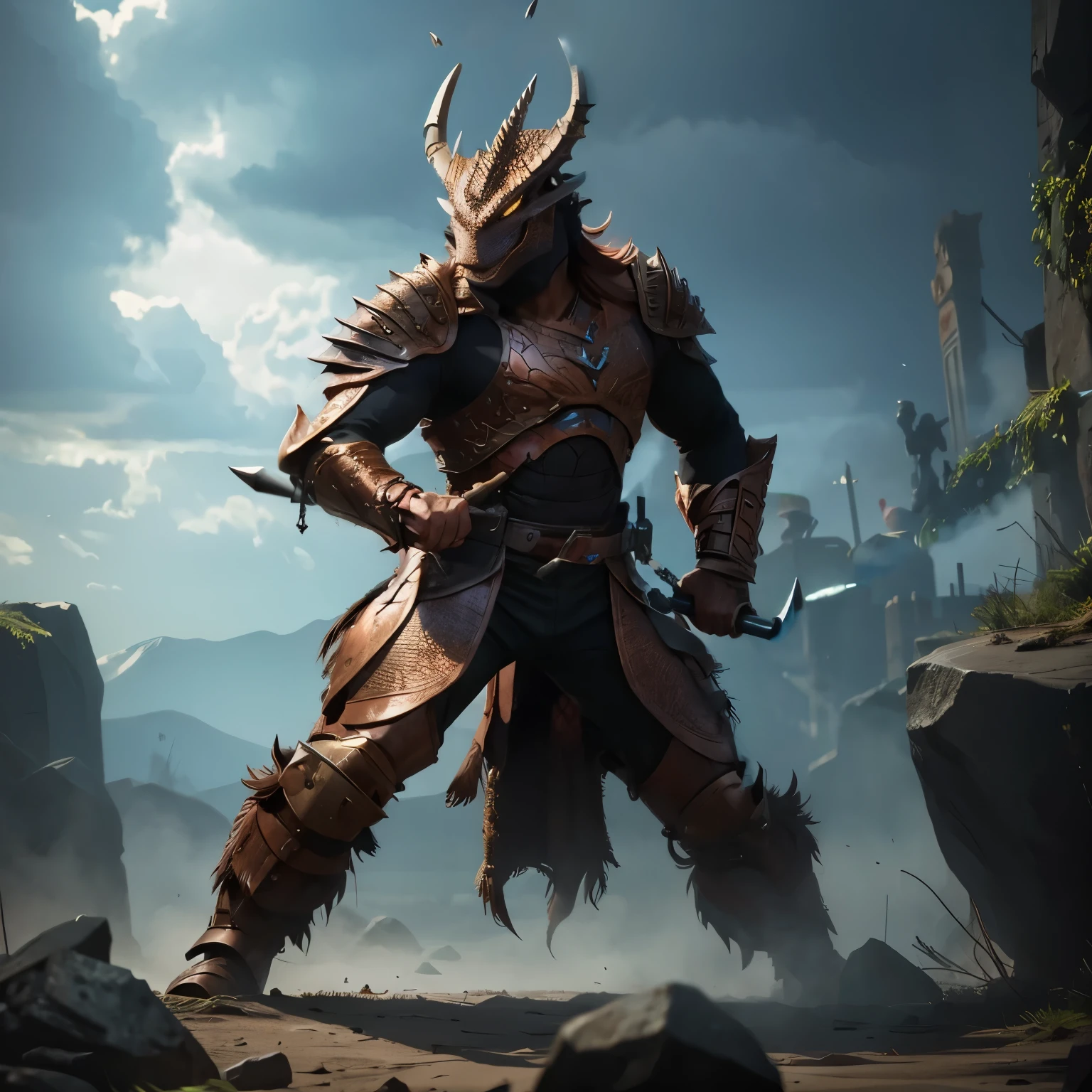 Holding warhammer