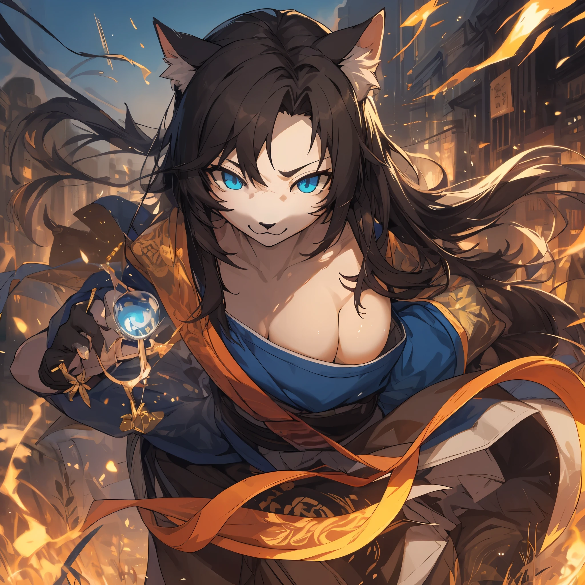 top quality, best quality, High-quality illustrations, masterpiece, super high resolution, detailed background, japanese, ninja, action, 6+boys, 6+girls, absurdres(highly detailed beautiful face and eyes)perfect anatomy, expression, good lighting, cinematic shadow(kemono, furry anthro),