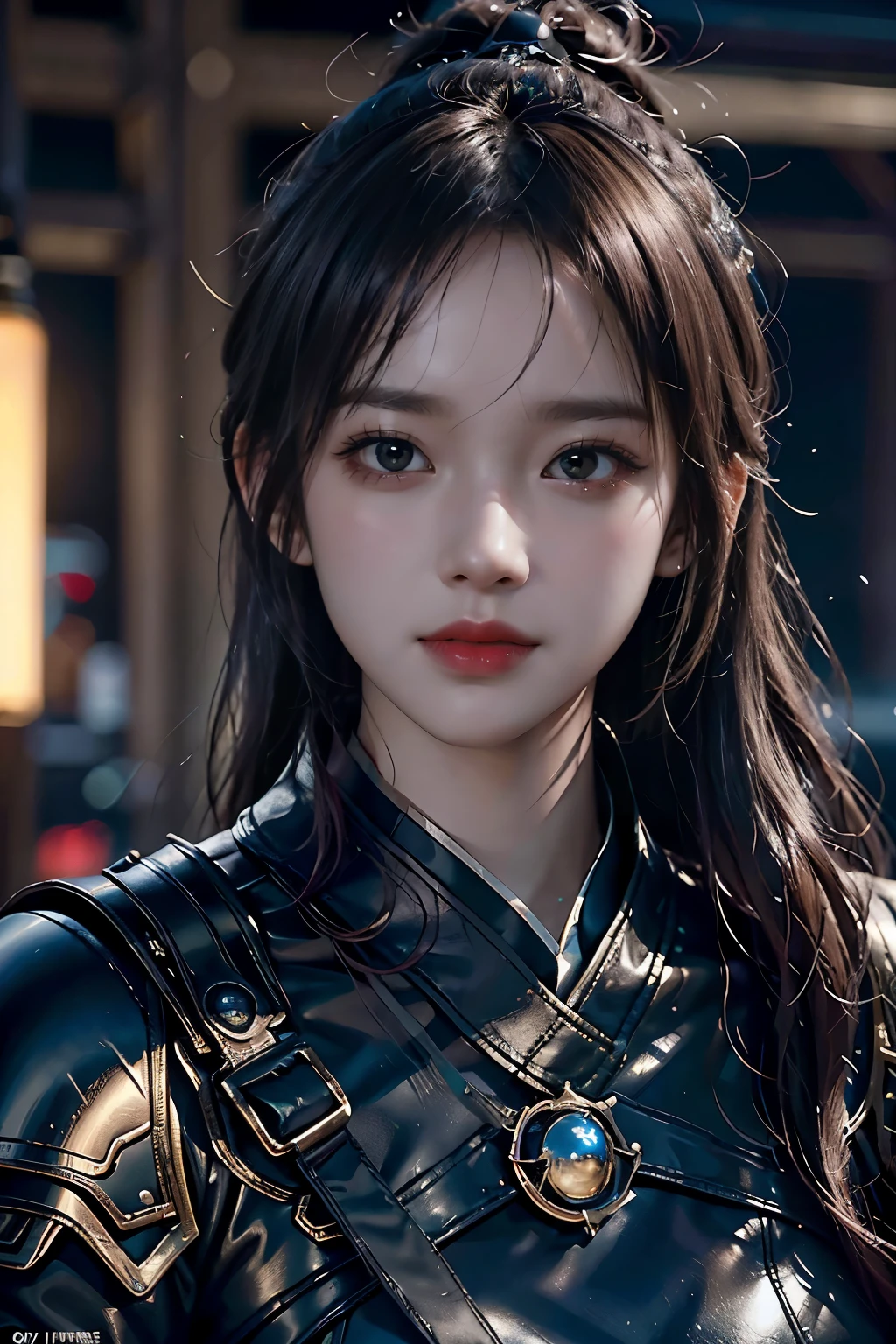 Game art，The best picture quality，Highest resolution，8K，(A bust photograph)，(Portrait)，(Head close-up:1.5)，(Rule of thirds)，Unreal Engine 5 rendering works， (The Girl of the Future)，(Female Warrior)， 
20岁少女，((Hunter))，An eye rich in detail，(Big breasts)，优雅高贵，冷漠，勇敢的，
（Medieval-style fur combat clothing，Glowing magic lines，Animal skin clothing with rich details），Medieval Lady Knight，Medieval ranger，
拍照姿势，简单背景，Movie lights，Ray tracing，Game CG，((3D Unreal Engine))，oc渲染反射纹