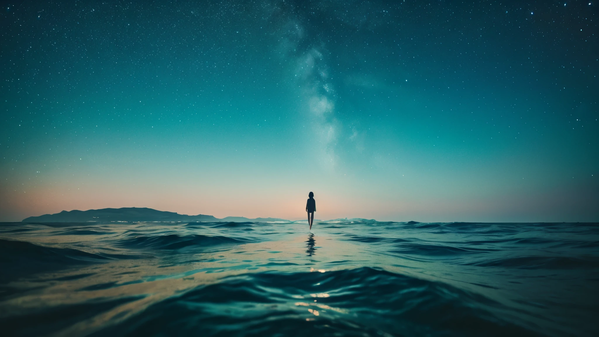 mysterious and calm sea
