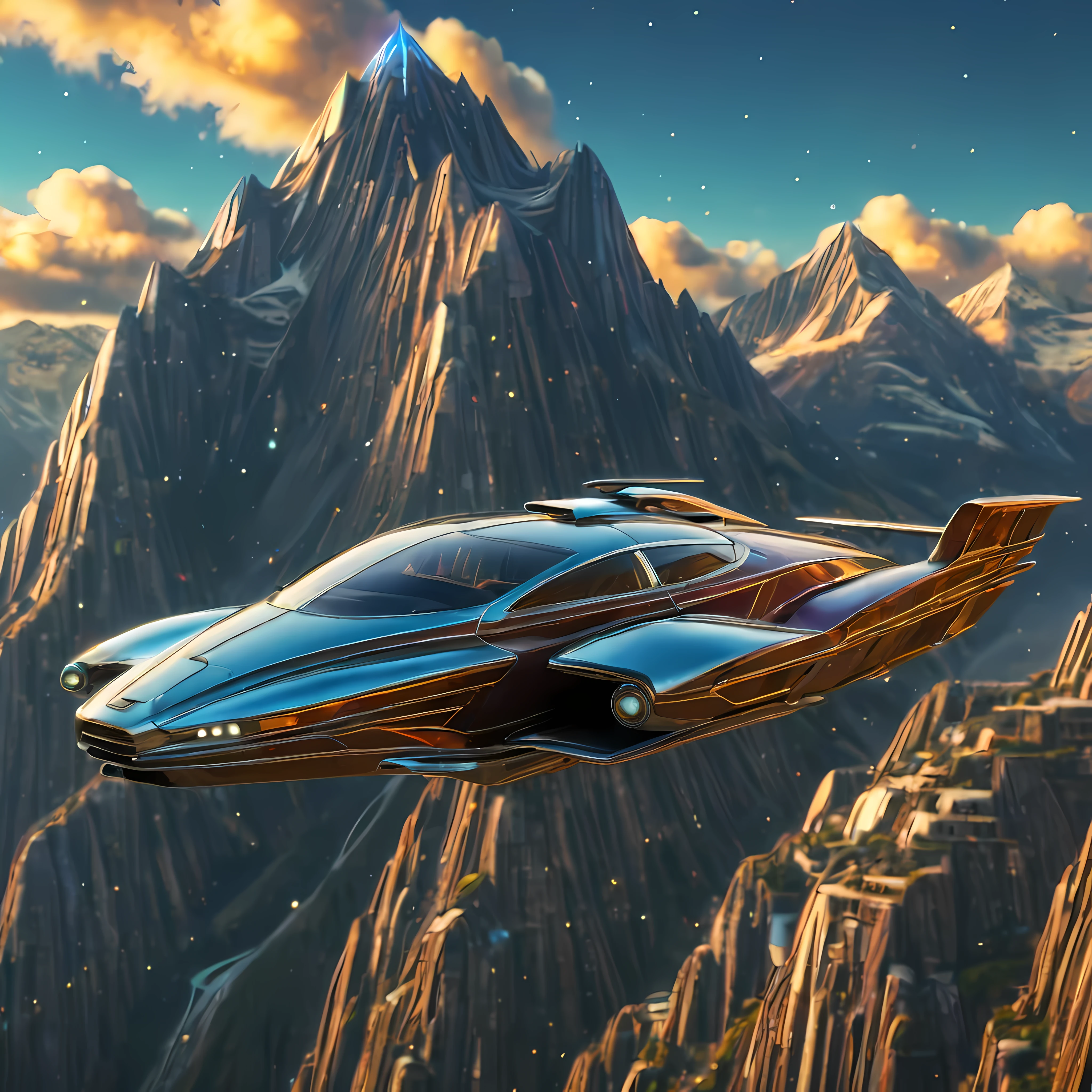 art deco style flying car, art deco style science fiction, background is vast mountain

(best quality,4k,8k,highres,masterpiece:1.2),ultra-detailed,(realistic,photorealistic,photo-realistic:1.37),HDR,UHD,studio lighting,ultra-fine painting,sharp focus,physically-based rendering,extreme detail description,professional,vivid colors,bokeh.