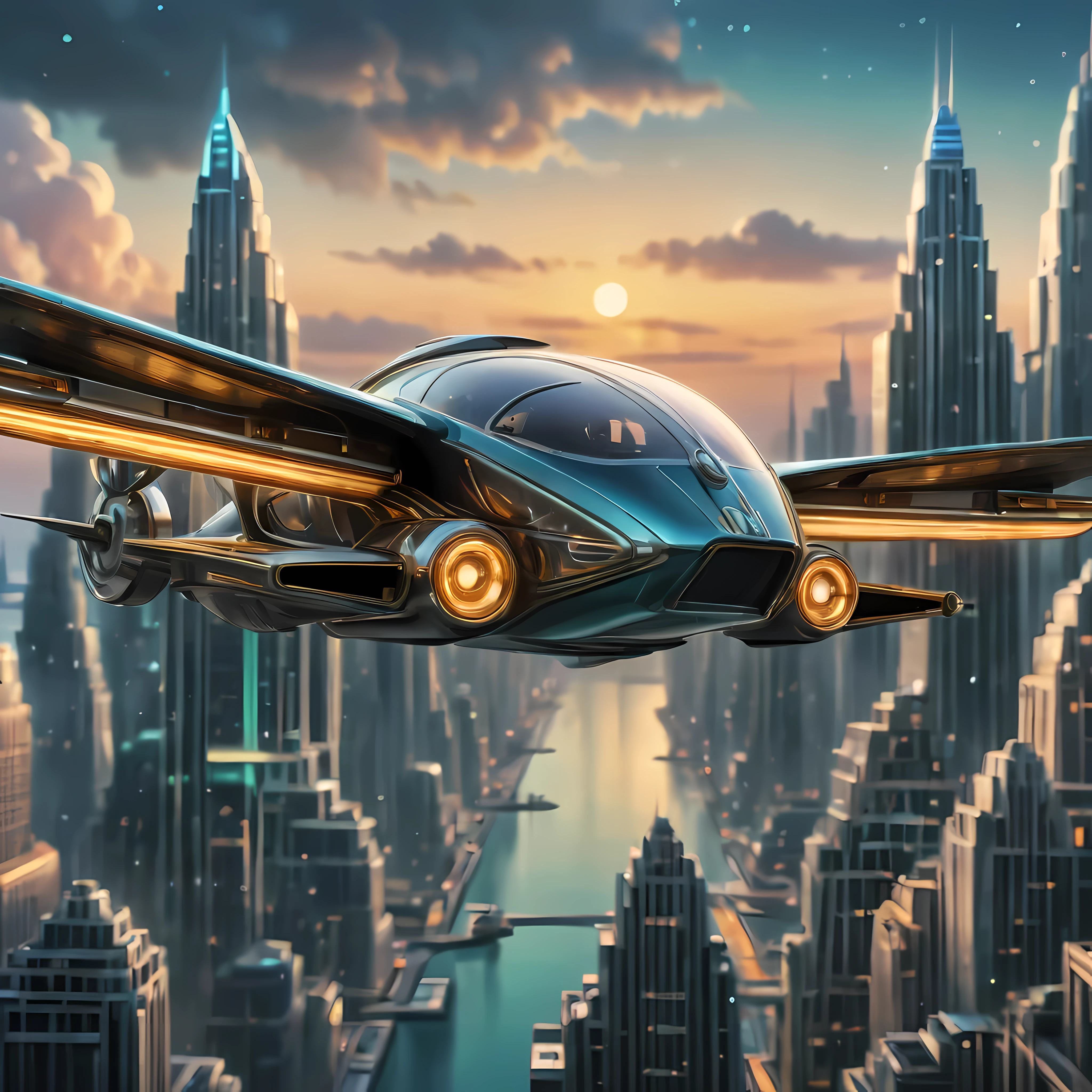 art deco style flying car, art deco style science fiction, background is vast beautiful ocean

(best quality,4k,8k,highres,masterpiece:1.2),ultra-detailed,(realistic,photorealistic,photo-realistic:1.37),HDR,UHD,studio lighting,ultra-fine painting,sharp focus,physically-based rendering,extreme detail description,professional,vivid colors,bokeh.