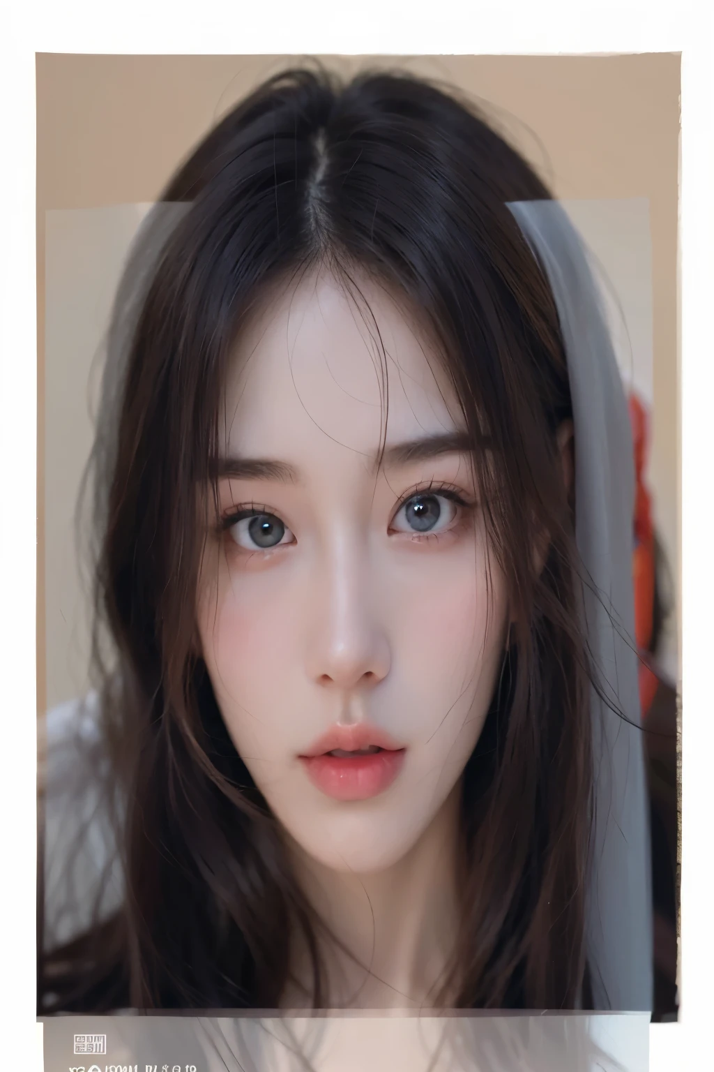 a close up of a woman with long hair and a white shirt, realistic. cheng yi, photorealistic!!!!!!! art style, kawaii realistic portrait, beautiful realistic face, photorealistic beautiful face, realistic beautiful face, inspired by Yanjun Cheng, artwork in the style of guweiz, wlop glossy skin, 🤤 girl portrait, gorgeous face portrait, beautiful and realistic face