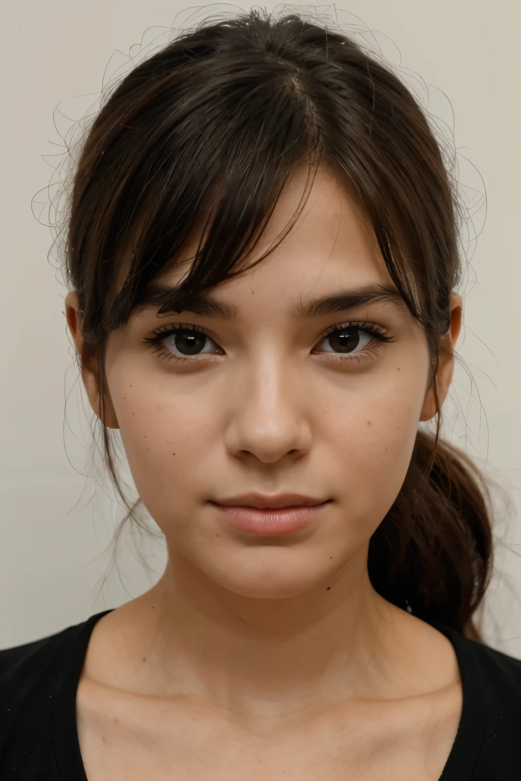woman with a simple face