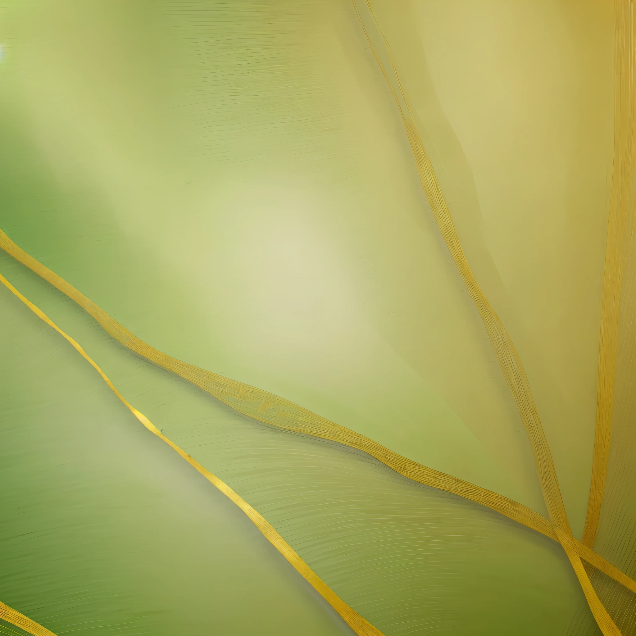 Plain green background with inlays of golden lines that look like a natural flow of rivers.