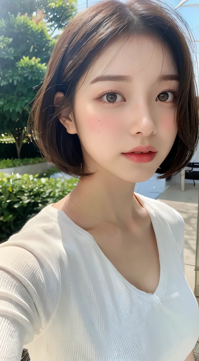 Background white wall、Hair model style、indoor、髪型ベリーshort hair、short hair、Change your hairstyle