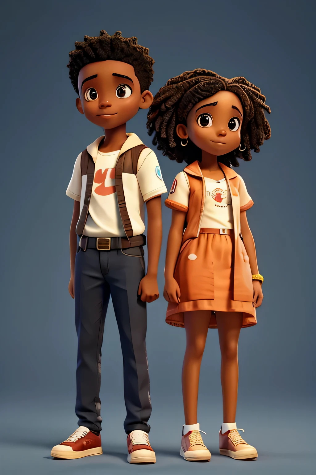 Afican america boy and girl