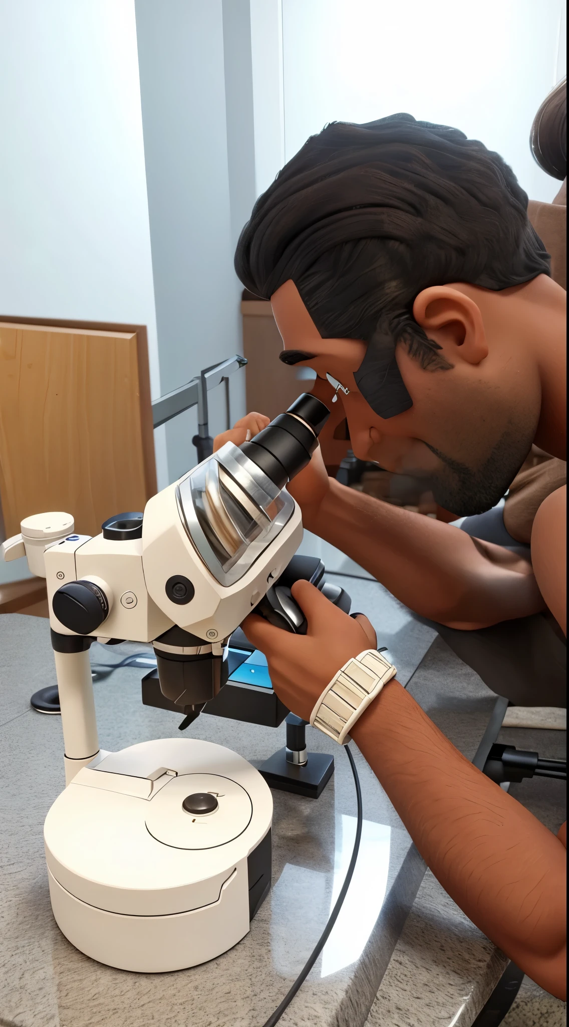 microscope Change the male in the diagram to a female