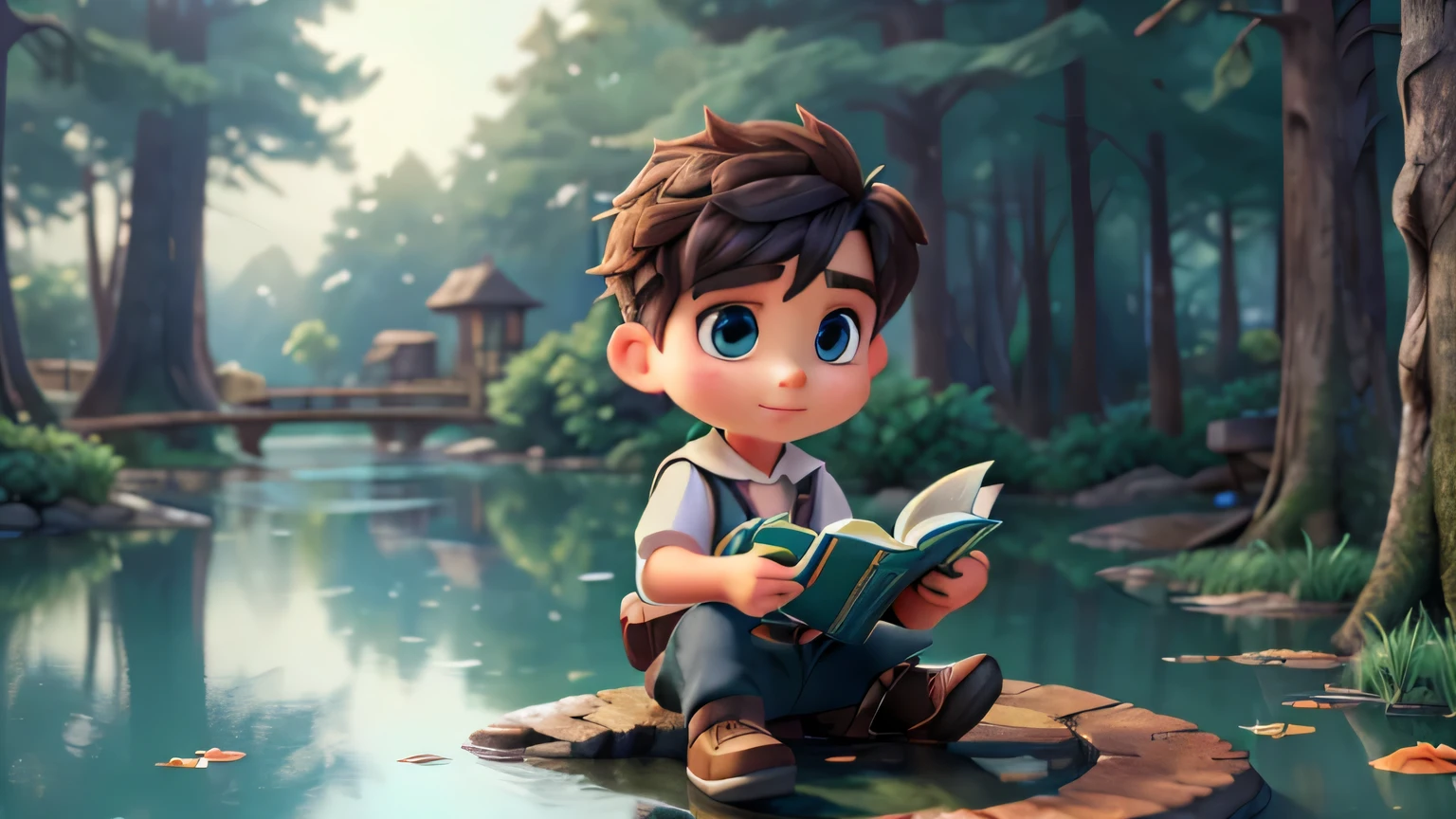 (a boy sitting on a water stuck tree,reading),(river show,watershrew,pond skate),(water,fish,moormen)
(best quality,4k,8k,highres,masterpiece:1.2),ultra-detailed,(realistic,photorealistic,photo-realistic:1.37),HDR,UHD,studio lighting,ultra-fine painting,sharp focus,physically-based rendering,extreme detail description,professional,vivid colors,bokeh
portraits,landscape,horror,anime,sci-fi,photography,concept artists
(colorful,tinted,bright) lighting