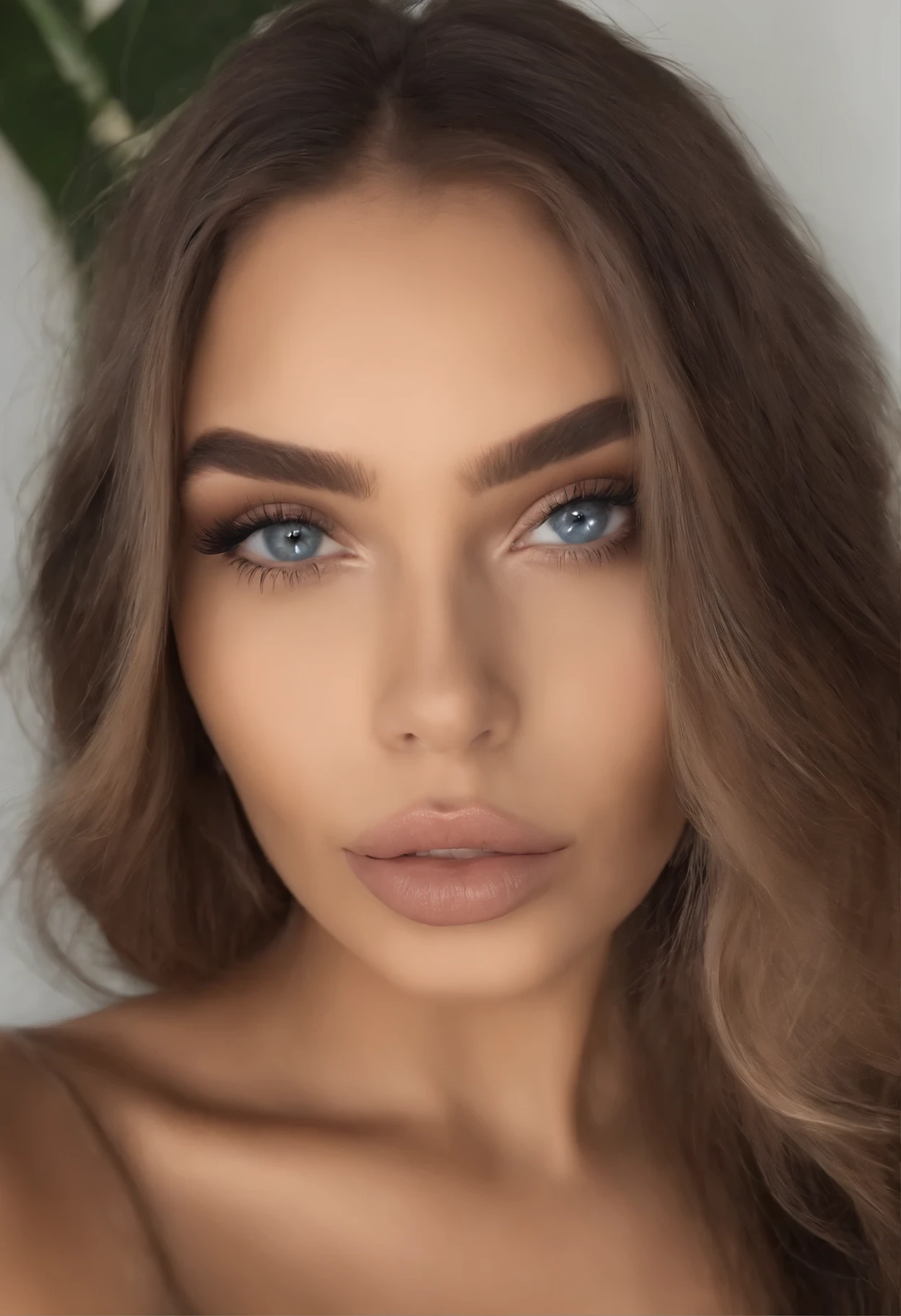 mulher arafada totalmente ,  sexy com olhos azuis, ultra realista, meticulosamente detalhado, Retrato de Sophie Mudd, cabelo loiro e olhos grandes, selfie de uma jovem, olhos do quarto, Violeta Myers, sem maquiagem, maquiagem natural, looking directly at the camera, cara com artgram, maquiagem sutil, impressionante foto de corpo inteiro ajoelhado na cama, no quarto, medium to large bust