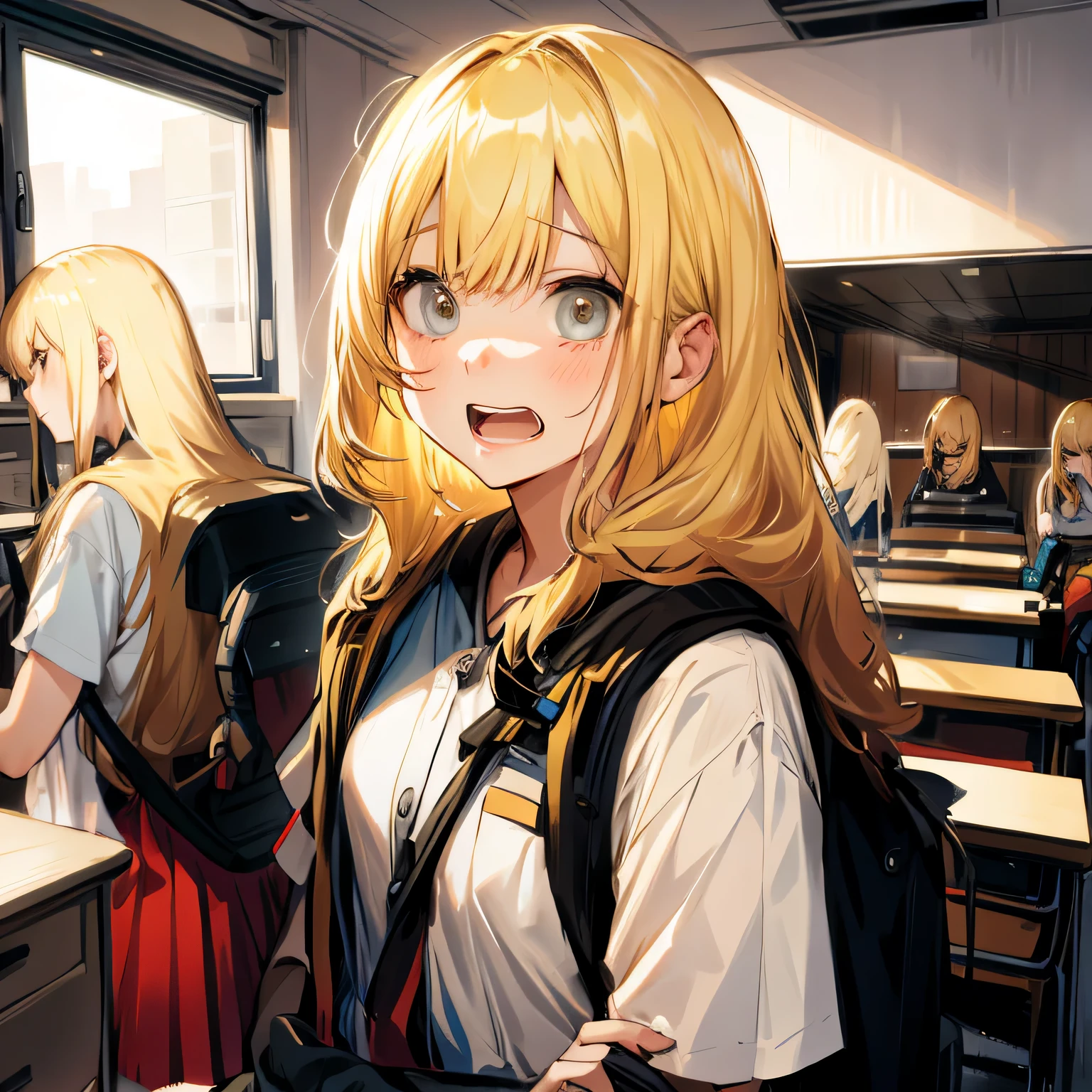Change the hair to blonde