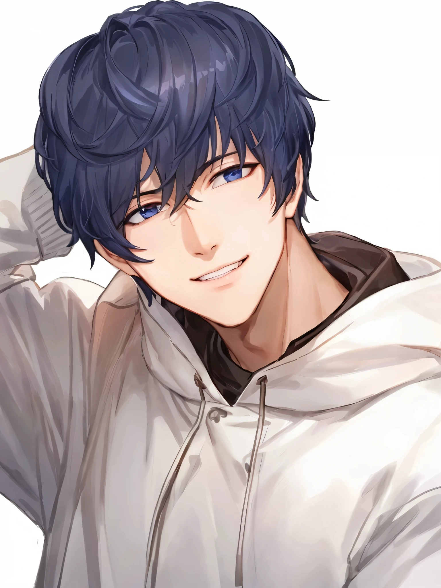 a handsome guy、cool look、please close your mouth、Highly Detailed CG Unity 8K Wallpaper, (super masterpiece, Beautiful person, well detailed face polluted smile, It's photorealistic, hyper realistic)、
