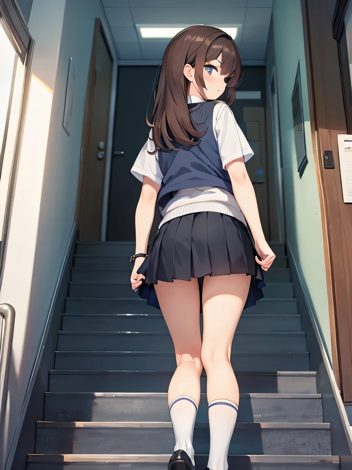 ((セーラー服の女性はセクシーにSchool corridorを歩いている:1.4), ((highest quality)), (Super detailed), (Very detailed CG 統合 8k 壁紙), Very detailed, High resolution raw color photos, Professional photography, Brown Hair, Twin tails, Great face and eyes, Slender body, (Amazingly beautiful girl), (School corridor, Many students are walking down the hallway, A student is looking out of the classroom window:1.3), (Stylish white satin side-tie panties), (show off panties:1.4), Exact number of arms, Exact number of legs, Perfect Anatomy, (Embarrassed expression, Surprised expression), Looking Back, Angle from behind, Beautiful Anime Women, Beautiful art style, Anime characters
