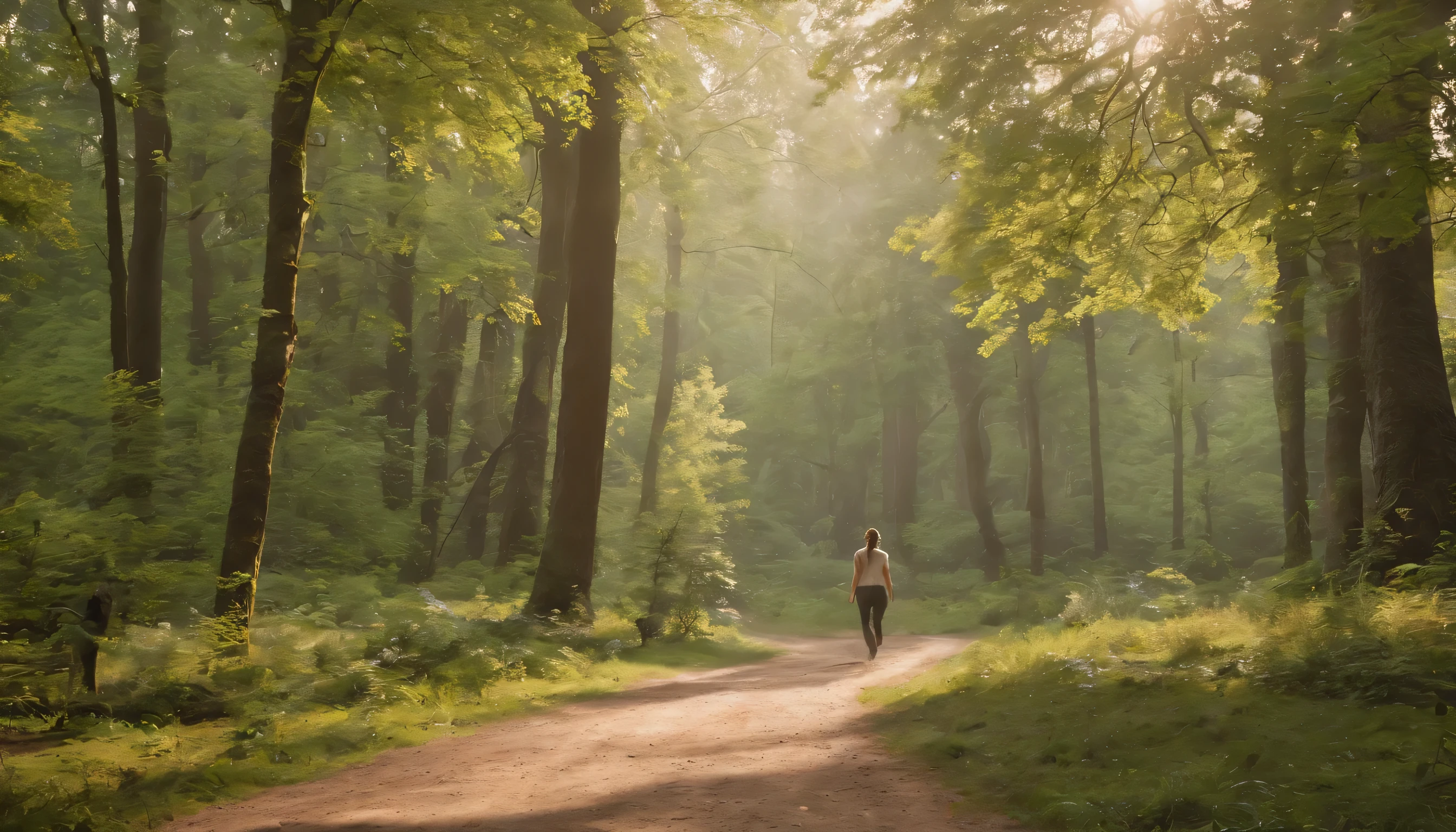(Highly detailed CG Unity 8K wallpaper、masterpiece、highest quality、Super detailed)、(best lighting、best shadow、very delicate and beautiful)、highest quality、8K、Detailed facial depiction、masterpiece、highest quality、clear image quality、
fresh green tree々A photo of a walk through the tree-lined forest.