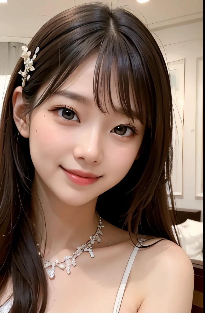 The moment I came to give you chocolates on Valentine's Day、((muste piece)), ((highest quality)), (Super detailed), model-like face、Beautiful woman、adult、Couture、hostess、smile