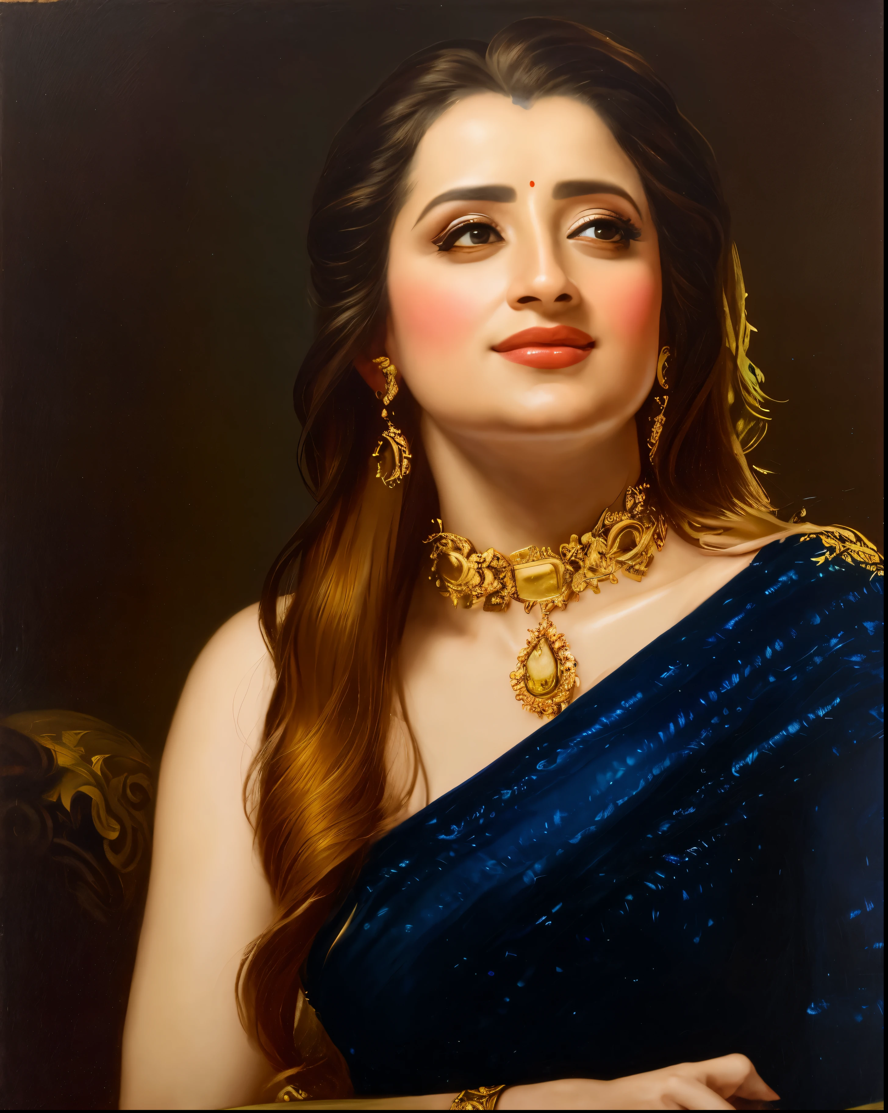 Looks like Trisha Krishnan, Masterpiece, Best quality, high clarity eyes, beautifully styled hair, critically flawless,sharp picture, Full portrait, High pixels, perfect face, perfect eyes, beautiful face, perfect hands,perfect fingers, in Peter Paul Rubens style, by Peter Paul Rubens, baroque style, acrylic on canvas, highly detailed, description: "Create a nymph inspired by the tales of Greek or Roman mythology, embodying the essence of a natural element or location, and possessing a unique ability or trait that sets her apart."