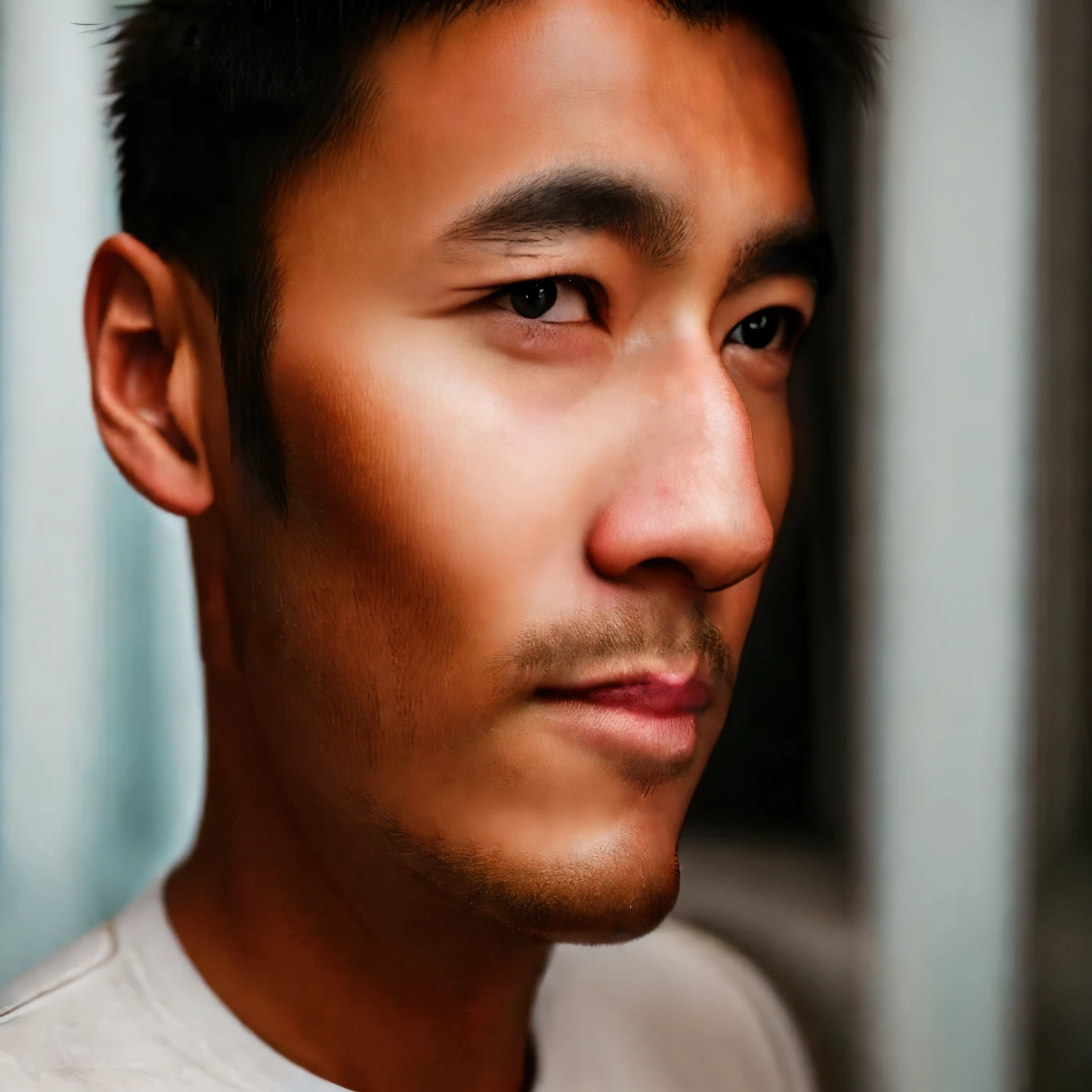 coloured film photography、asian male、Tokyo, 1990s、Buxom