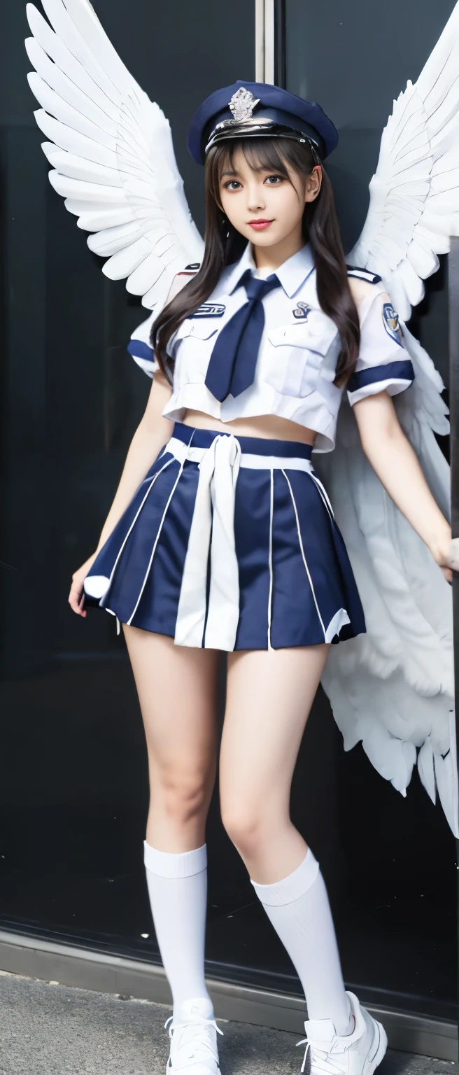 heavenly police idol、whole body、good style、、、、、、、、police hat、angel wings