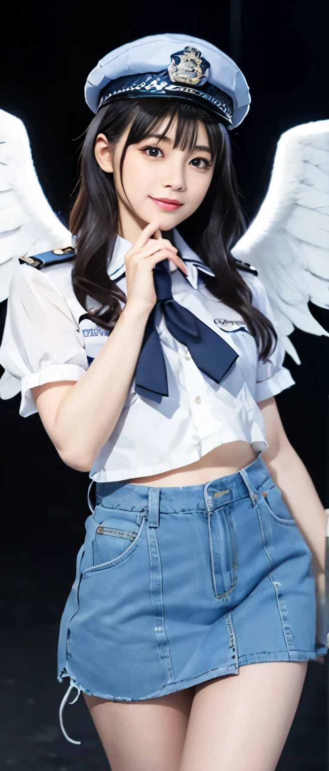heavenly police idol、whole body、good style、、、、、、、、police hat、angel wings