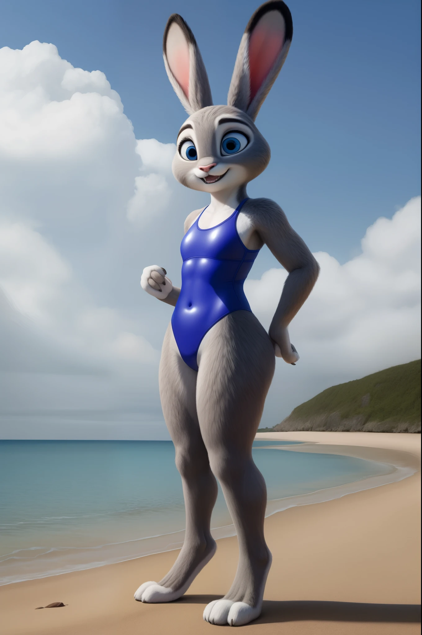 judy hopps,biquini bebe,piel peluda,muslos gruesos
