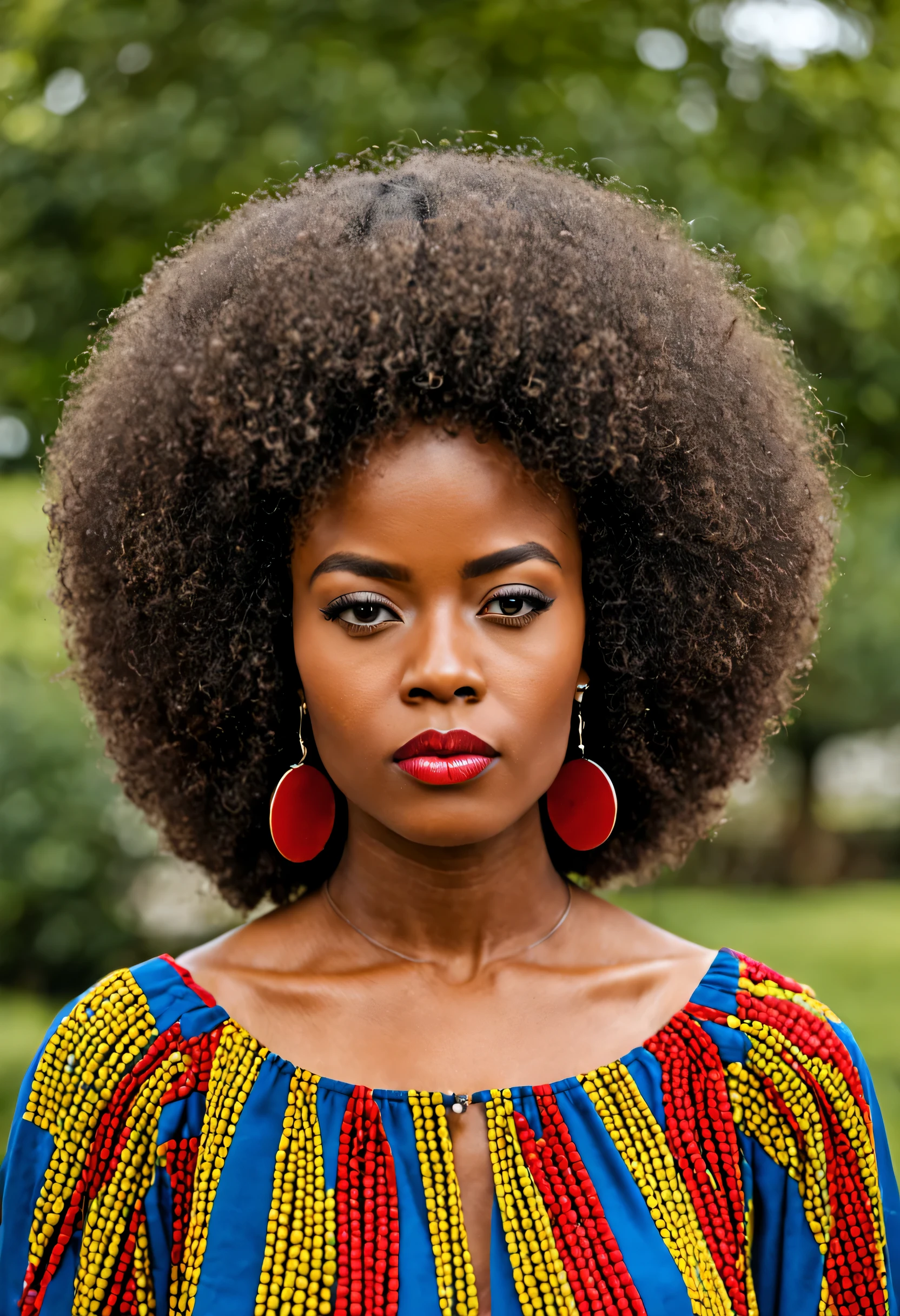 a lady with afro descendant features