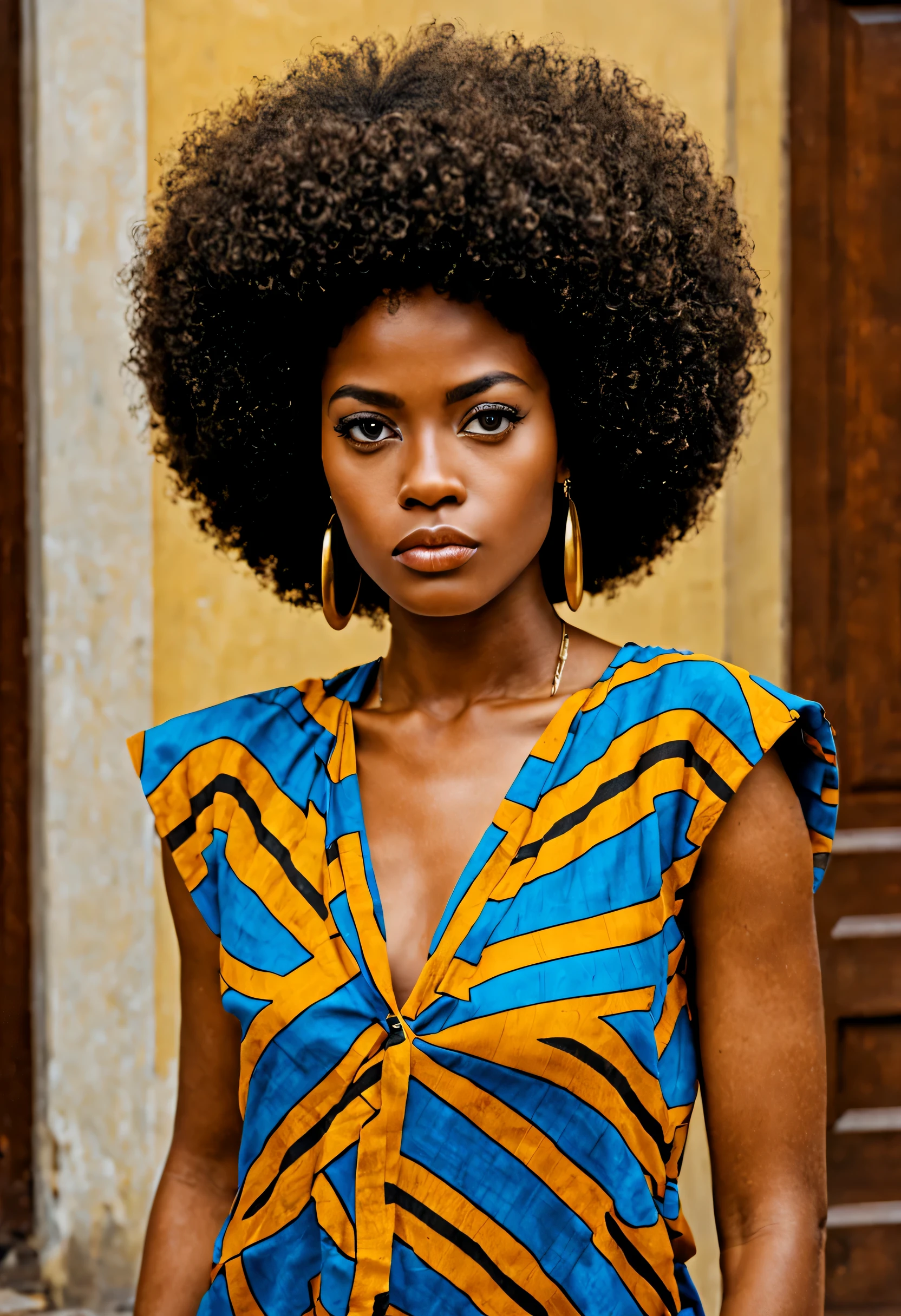 a lady with afro descendant features 