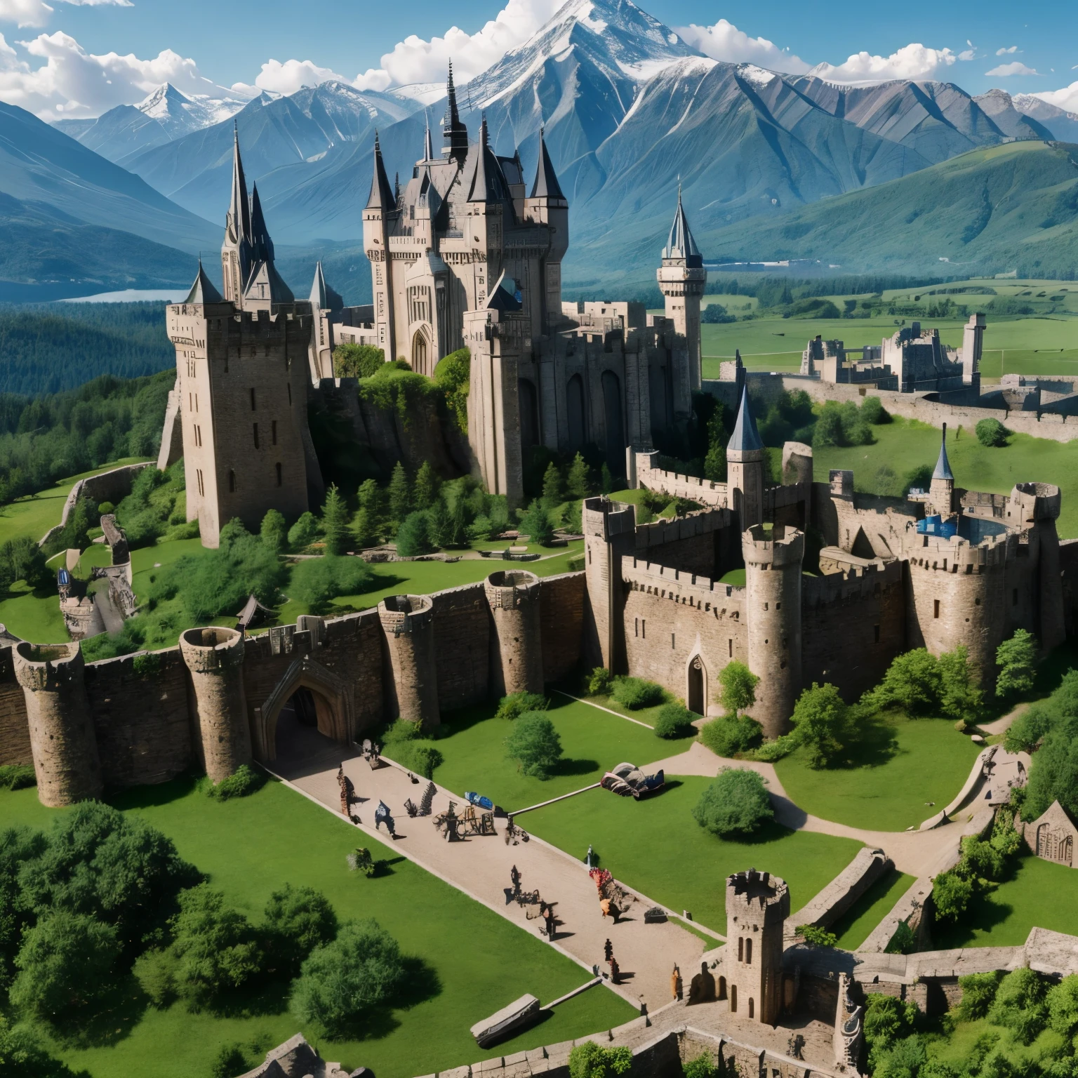 Elven City, Huge Castle, Surrounding with Natural Fortress, Lord Of The Rings Theme