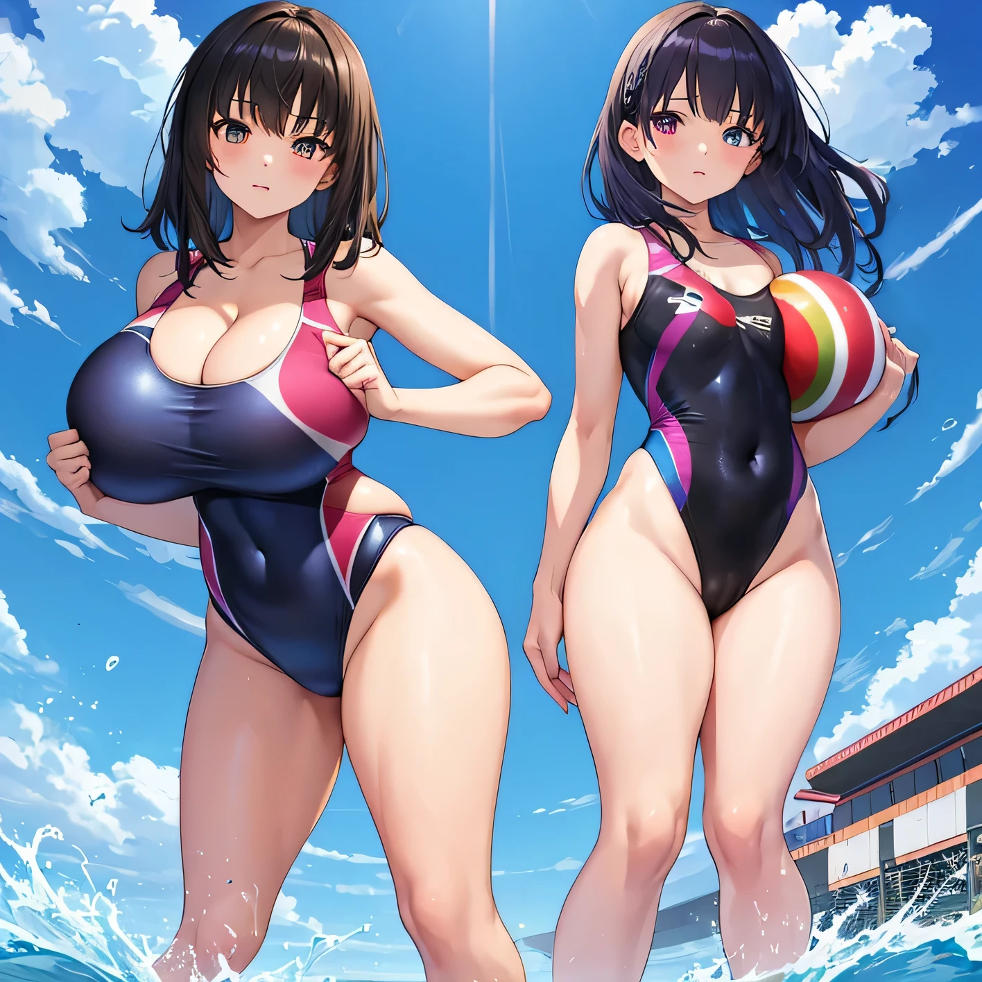 masterpiece, highest quality,{{{{flat chest}}}},{{{flat chest}}},{{{flat chest}}},Swimsuit,