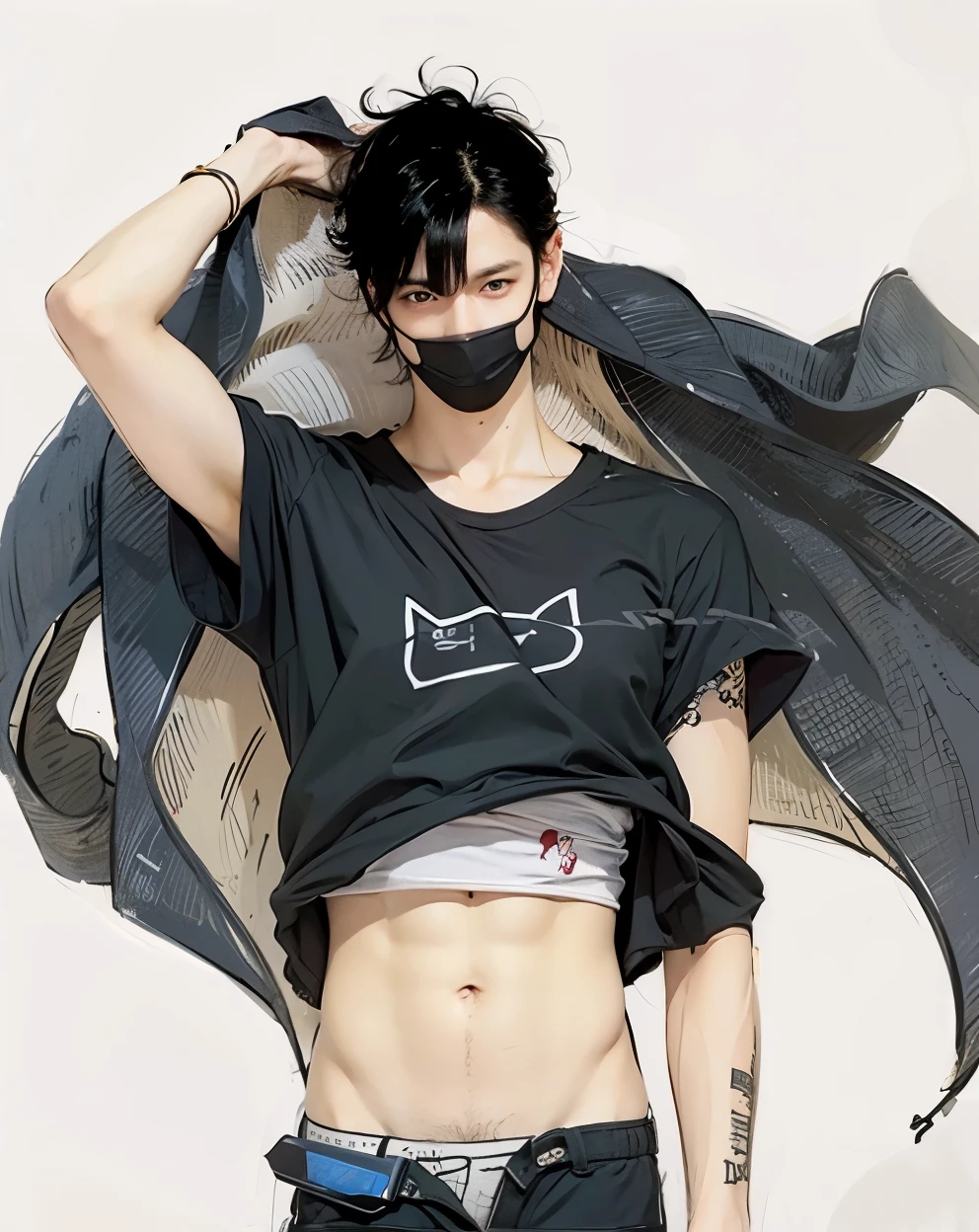 Boy belly button