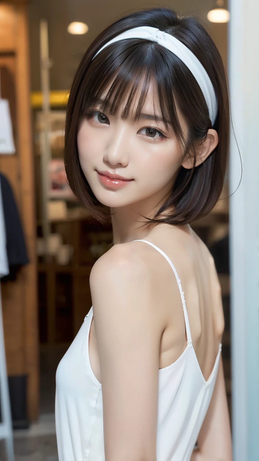 White headband,
