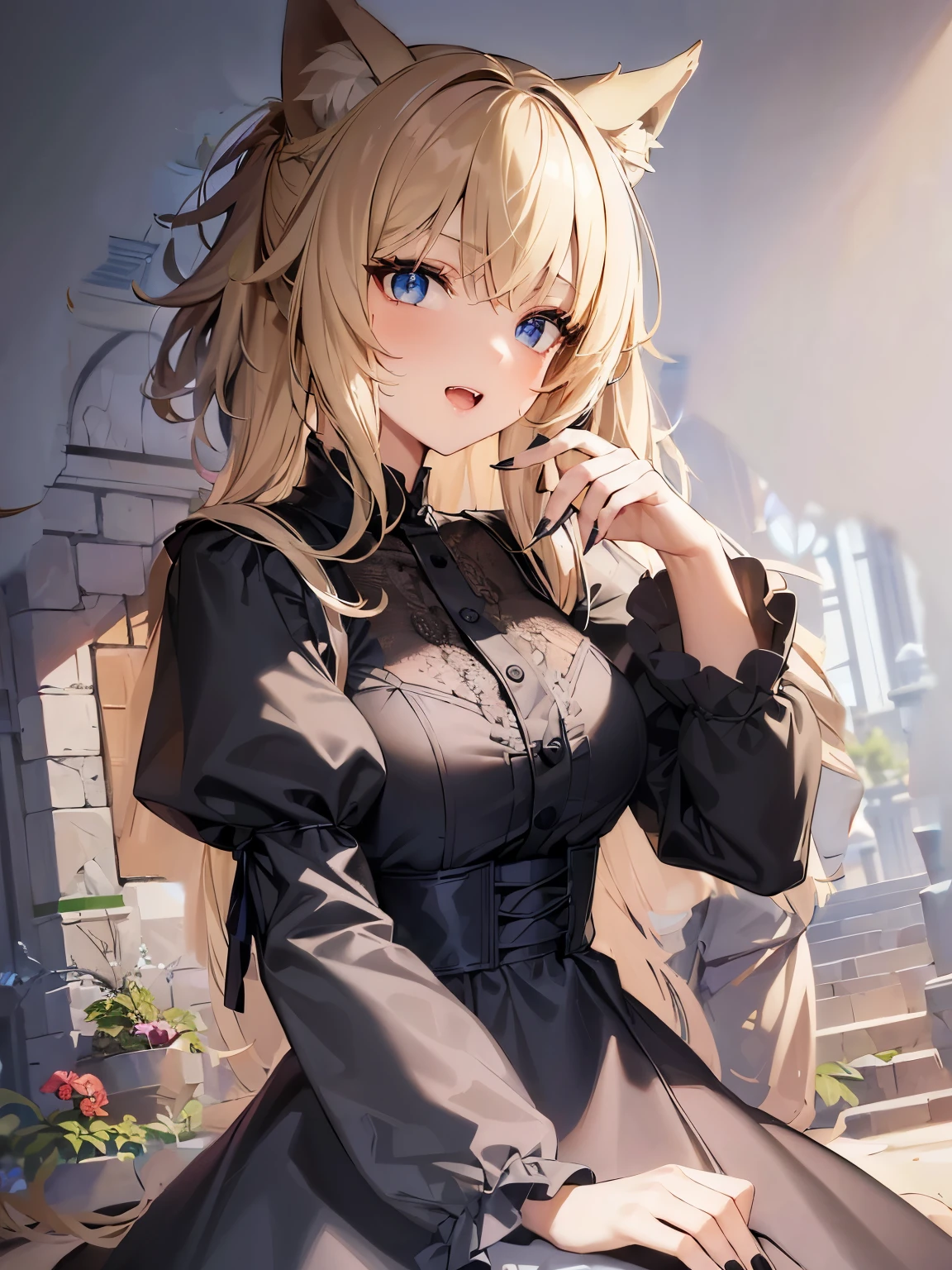 short hair, blonde hair,
