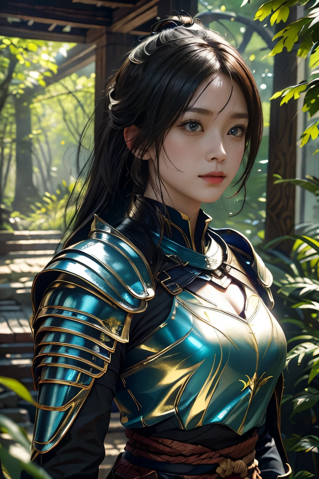 Game art，The best picture quality，Highest resolution，8K，(A bust photograph)，(Portrait)，(Head close-up:1.5)，(Rule of thirds)，Unreal Engine 5 rendering works， (The Girl of the Future)，(Female Warrior)， 
20岁少女，((Hunter))，An eye rich in detail，(Big breasts)，优雅高贵，冷漠，勇敢的，
（Medieval-style fur combat clothing，Glowing magic lines，Animal skin clothing with rich details），Medieval Lady Knight，Medieval ranger，
拍照姿势，简单背景，Movie lights，Ray tracing，Game CG，((3D Unreal Engine))，oc渲染反射纹