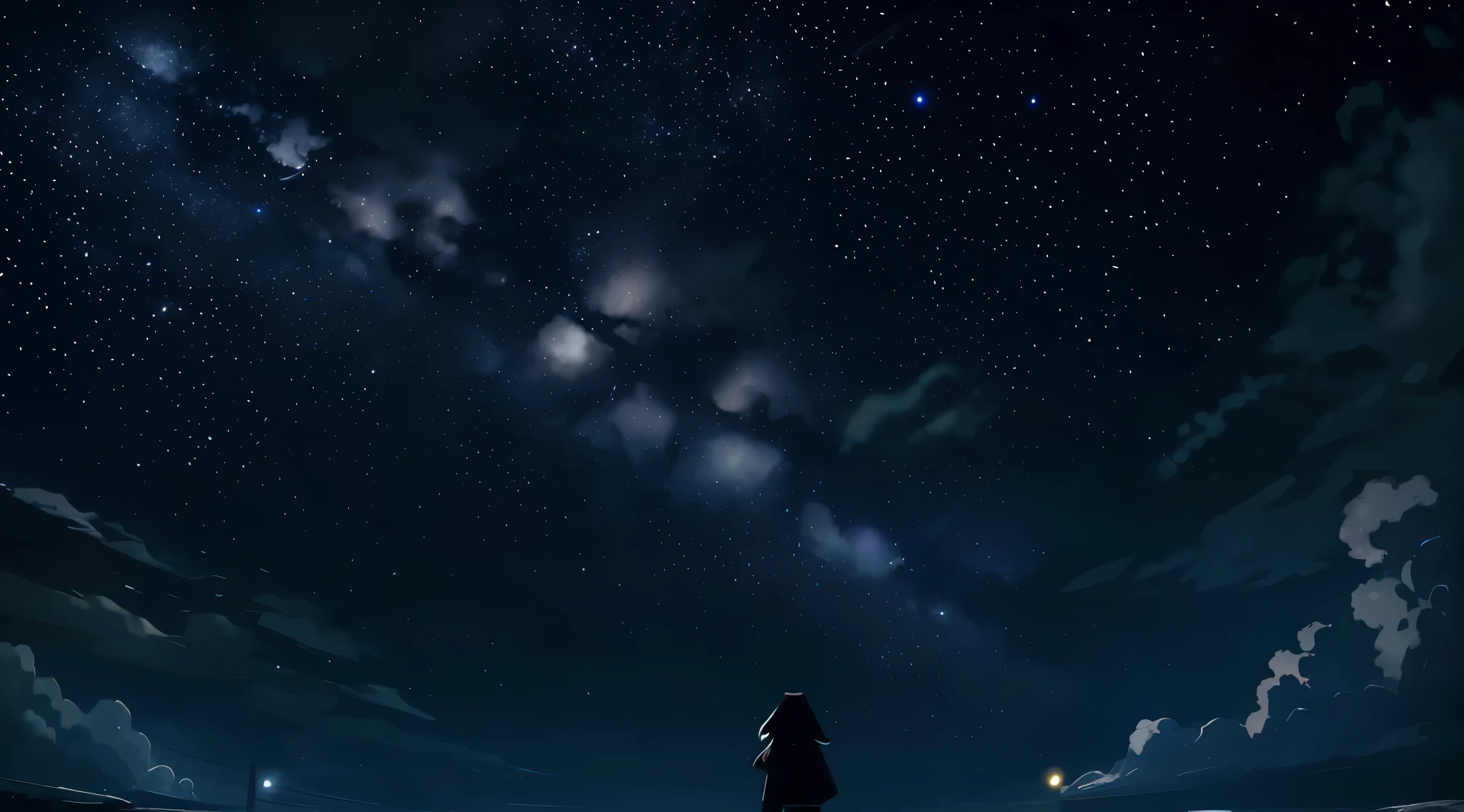 dark sky with bright stars
