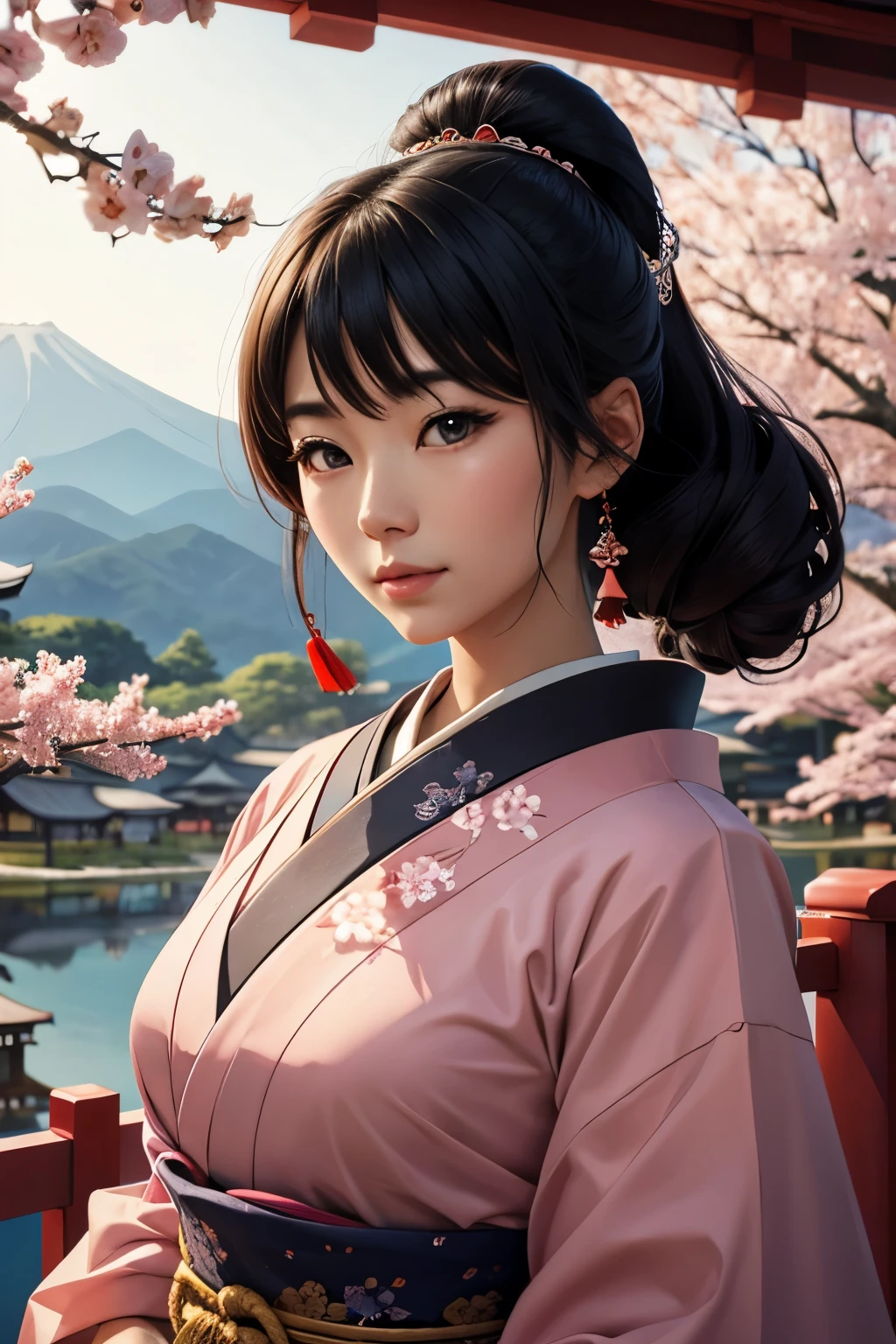 Beautiful japanese spirit woman