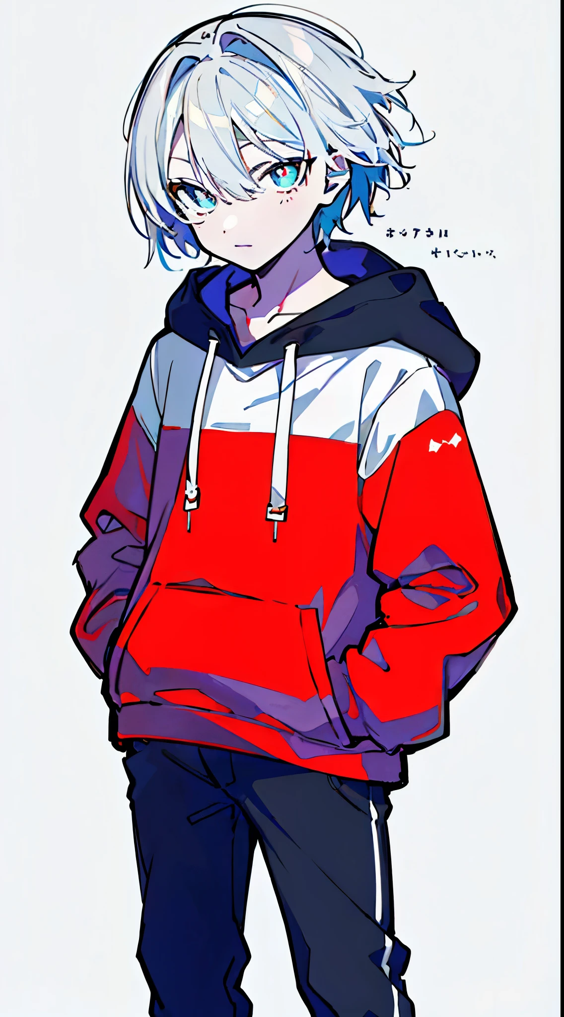 (masterpiece, highest quality:1.6), alone, thick outline, (simple background, bright white background, monochrome, bright white theme:1.2), official art, Key Visual, 8K, disorganized, whole body, (unique hair, oversized hoodie, hot pants, wearing a hood, arch back, short torso:1.2), belly button, thighs, cowboy shot, HDR, sharp focus, High resolution, most detailed, very detailed, Super detailed, finely, detailed eyes and face, sharp pupils, realistic student, solo, White contrast, solo, hands in pockets