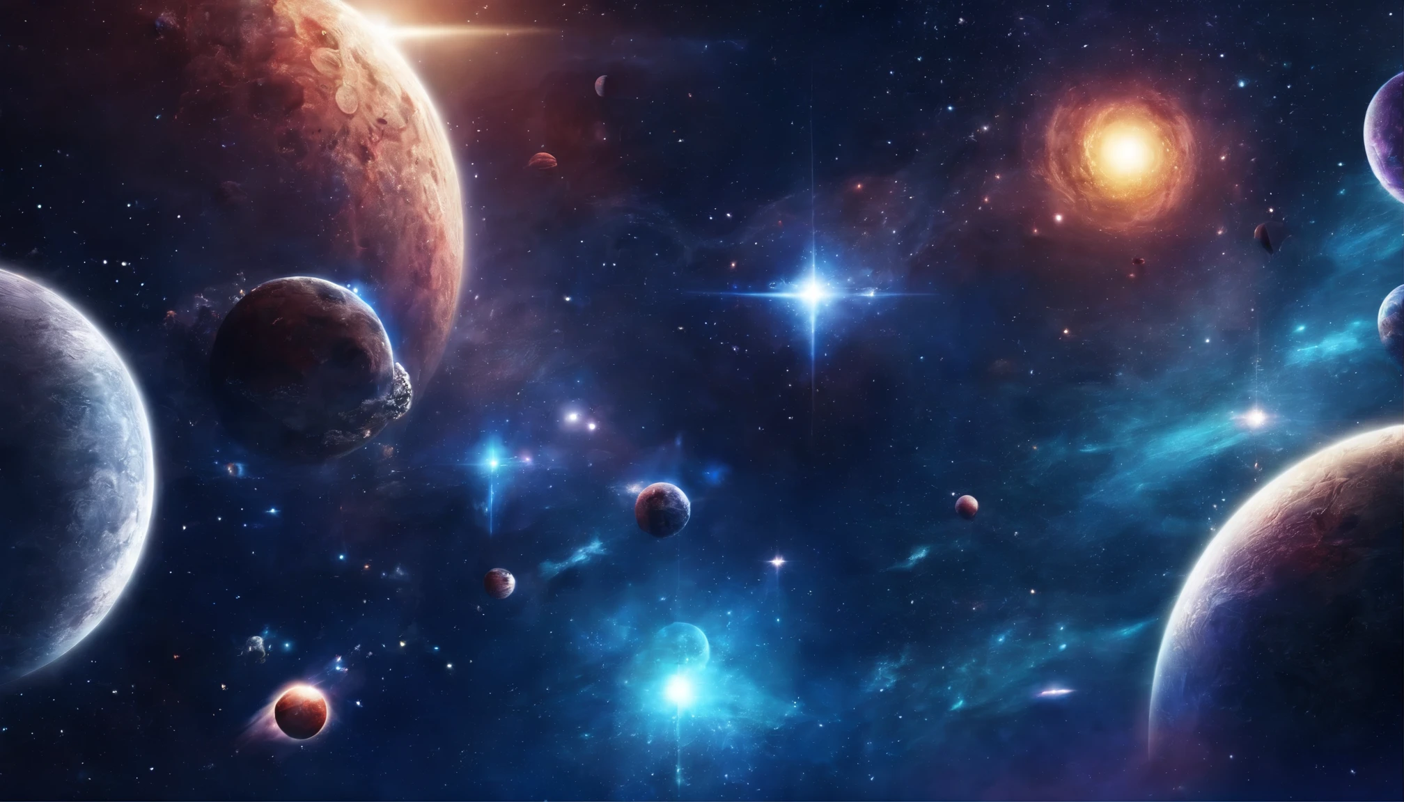 BLUE　beautiful　universe　One Planet　fantasy　many small stars
