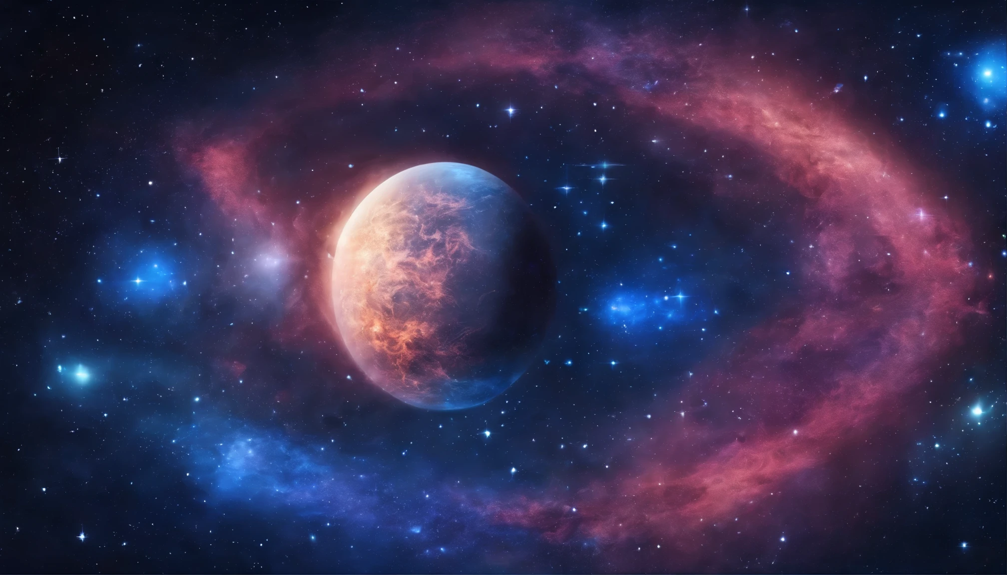 BLUE beautiful universe One Planet fantasy many small stars