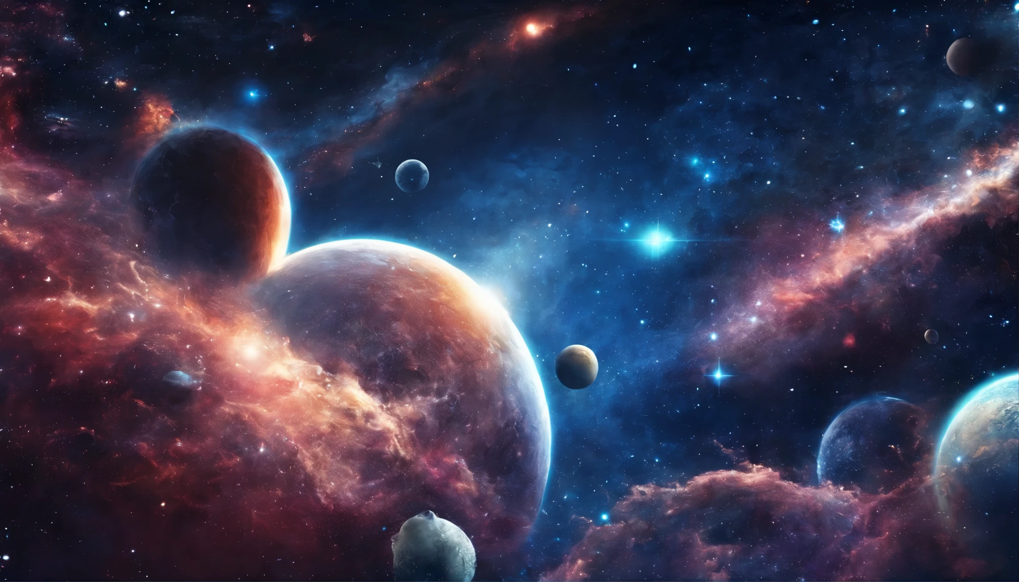 BLUE　beautiful　universe　One Planet　fantasy　many small stars