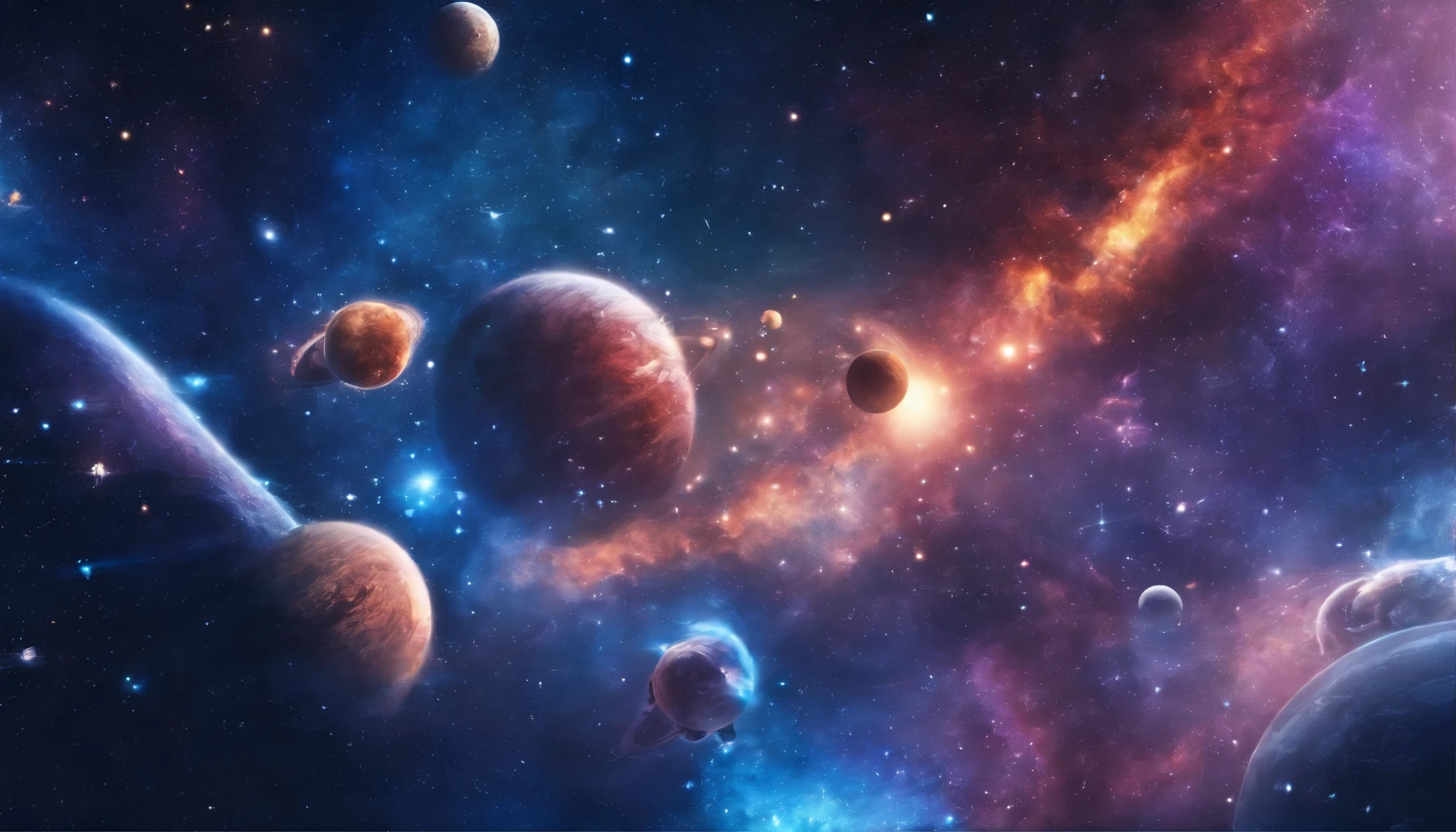 BLUE beautiful universe One Planet fantasy many small stars