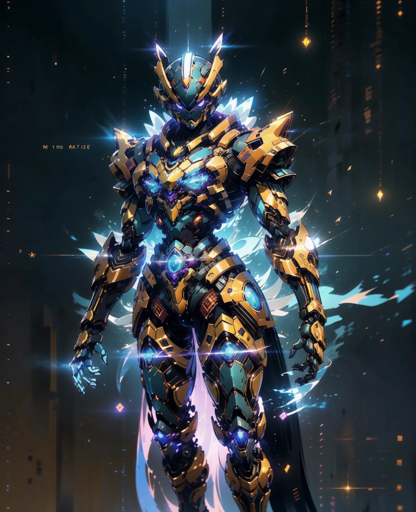 A woman adorned in fantasy-style full-body armor, a crown-concept fully enclosed helmet that unveils only her eyes, a composite layered chest plate, fully encompassing shoulder and hand guards, a lightweight waist armor, form-fitting shin guards, the overall design is heavy-duty yet flexible, (the armor gleams with a golden glow, complemented by red and blue accents), exhibiting a noble aura, she floats above a fantasy-surreal high-tech city, this character embodies a finely crafted fantasy-surreal style armored hero in anime style, exquisite and mature manga art style, (Spider Concept Armor, plasma, blood), ((Element, bio mecha, long legs, elegant, goddess, femminine:1.5)), metallic, high definition, best quality, highres, ultra-detailed, ultra-fine painting, extremely delicate, professional, anatomically correct, symmetrical face, extremely detailed eyes and face, high quality eyes, creativity, RAW photo, UHD, 32k, Natural light, cinematic lighting, masterpiece-anatomy-perfect, masterpiece:1.5